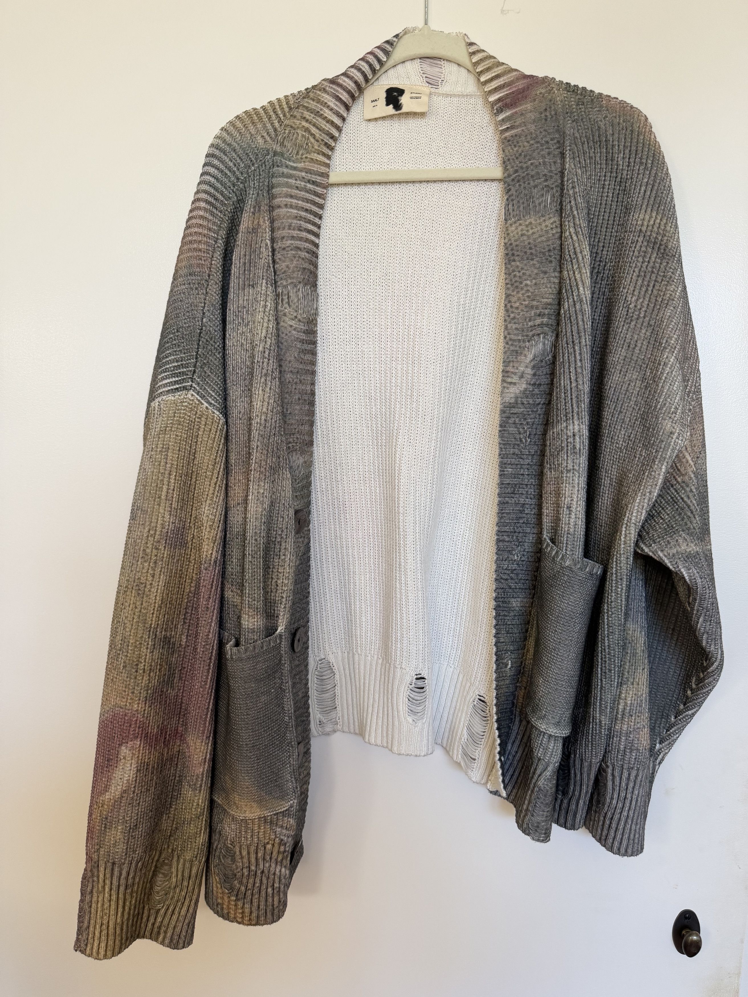 Saalt Studio Oversized Multicolor Ribbed Cardigan Size US XL / EU 56 / 4 - 1 Thumbnail