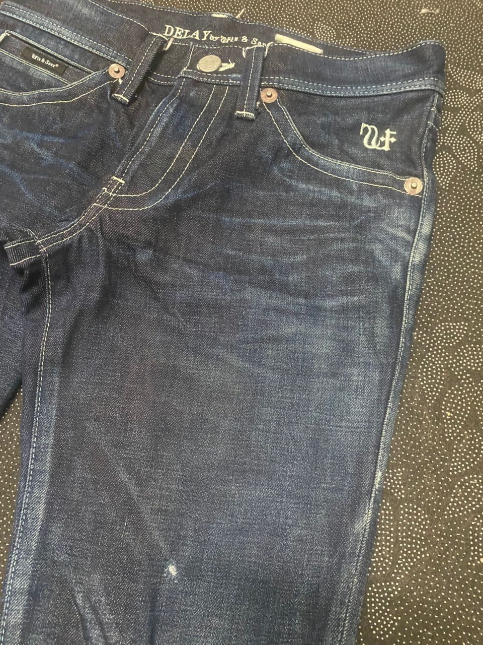 If Six Was Nine 💥FLARE💥DELAY by UFIN & SON DISTRESSED DENIM Size US 30 / EU 46 - 8 Thumbnail