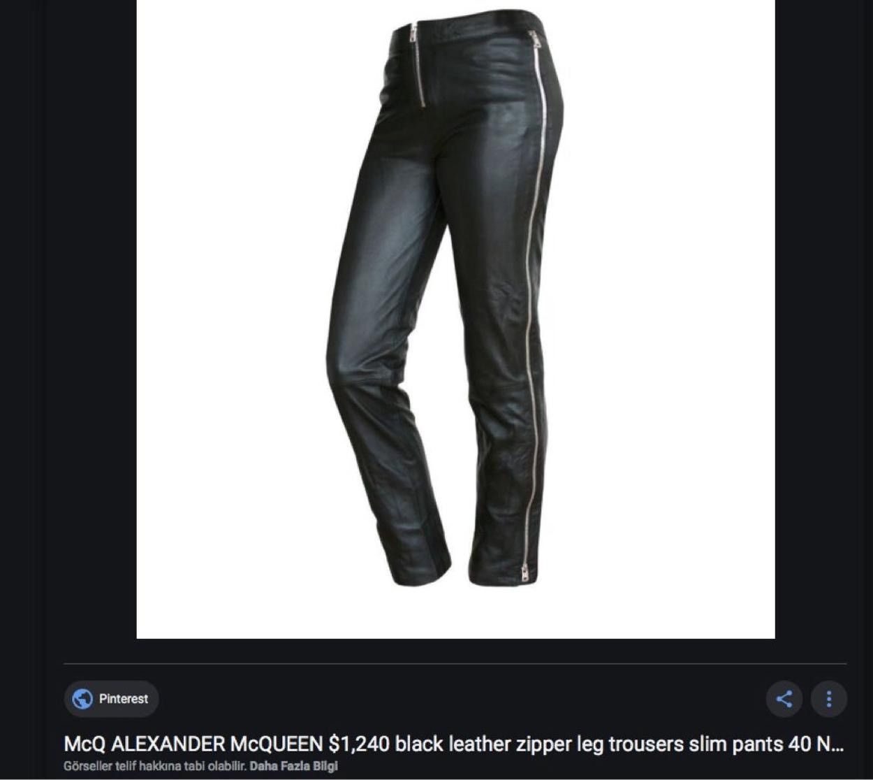 McQ Alexander McQueen Alexander McQueen lambskin leather zipper pants Size 25" / US 0 / IT 36 - 11 Thumbnail