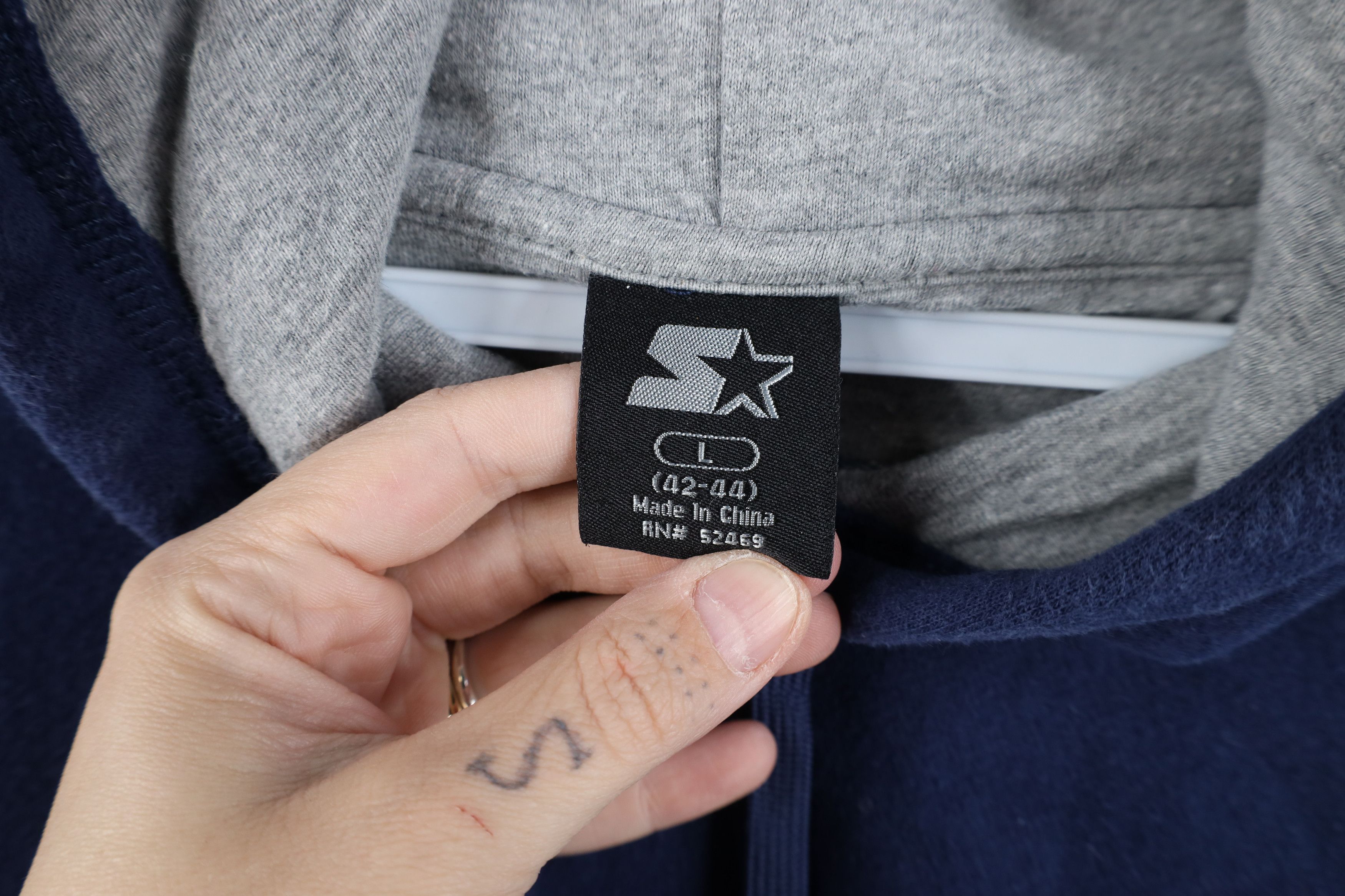 Starter Vintage Starter Classic Logo Hoodie Sweatshirt Navy Blue Size US L / EU 52-54 / 3 - 9 Thumbnail