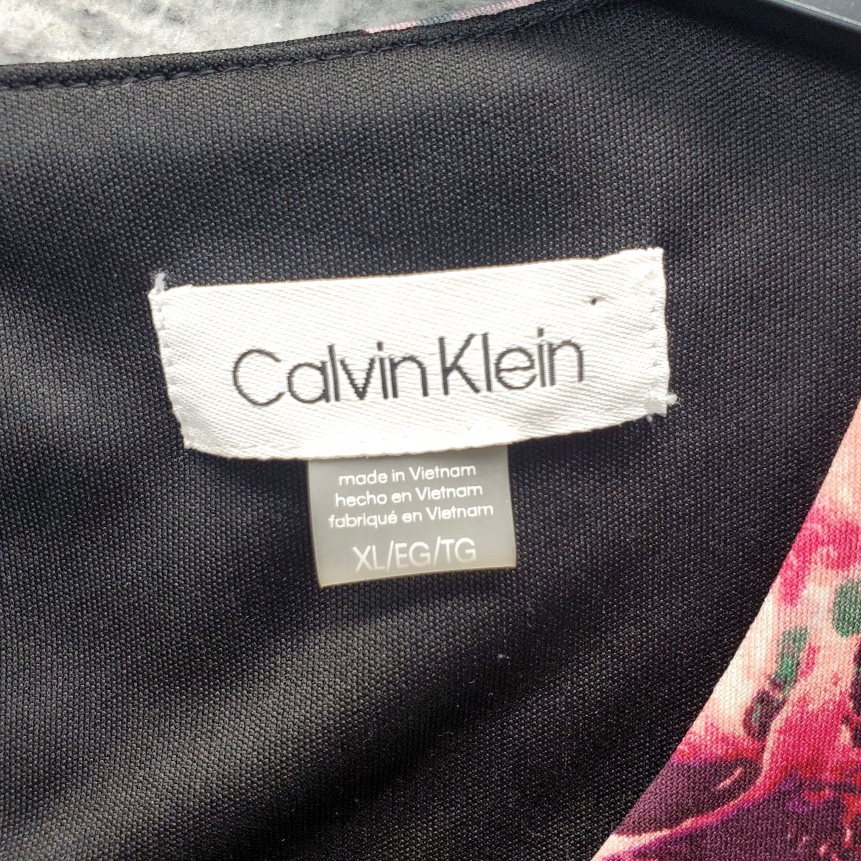 Calvin Klein Calvin Klein Tank Top Womens XL Multicolor Floral Stretch Sleeveless V Neck - Casual Shirt Womens XL Floral Tank Size XL / US 12-14 / IT 48-50 - 5 Thumbnail