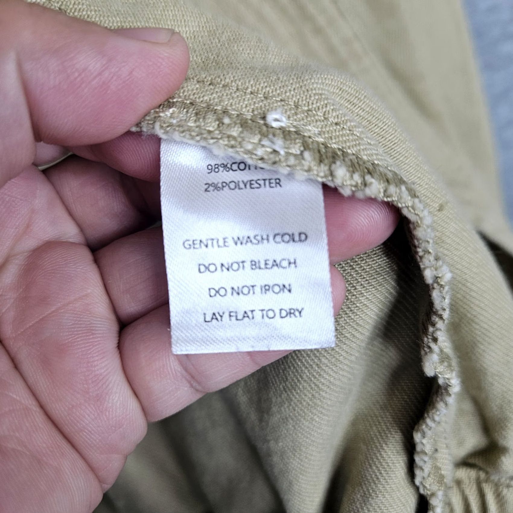 Denime Grade & Gather Jacket Women Open Front Beige Denim L Regular Size Beige Denim Jacket Size L / US 10 / IT 46 - 6 Thumbnail