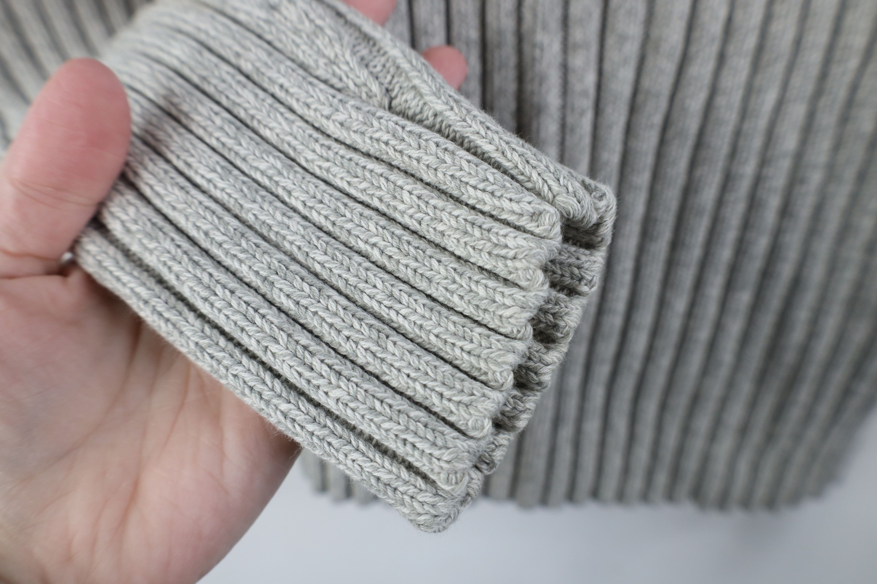 Express Vintage Y2K Express Babydoll Cotton Ribbed Knit Sweater Gray Size L / US 10 / IT 46 - 7 Thumbnail