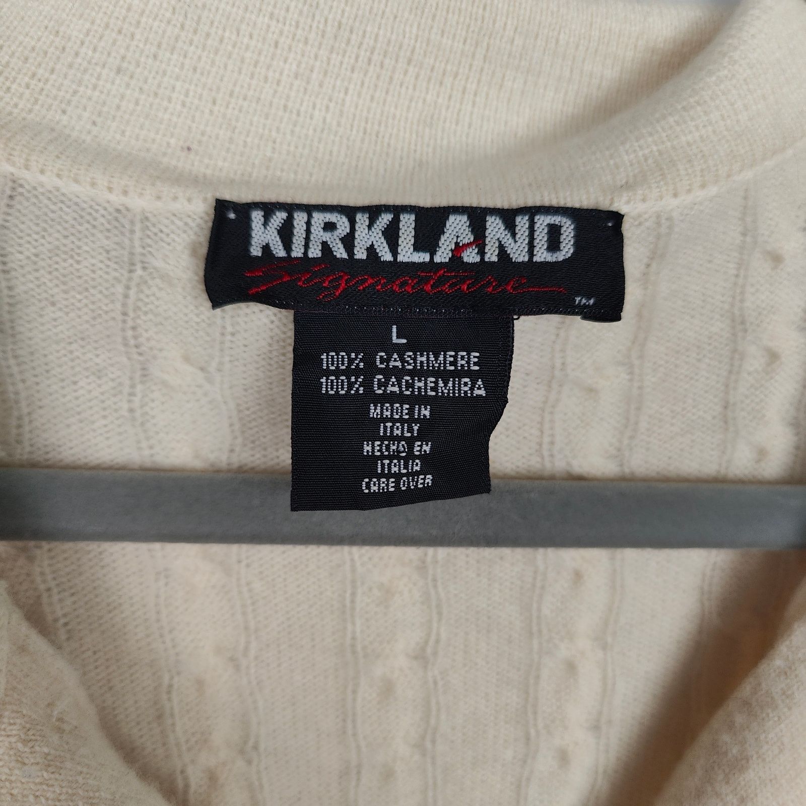 Kirkland Signature Vintage Kirkland Cableknit Cashmere Polo Sweater Men Large Size US L / EU 52-54 / 3 - 5 Thumbnail