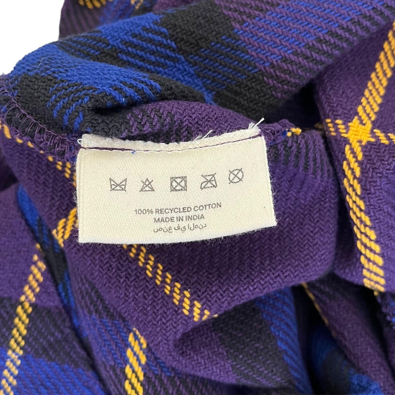 Burberry Burberry Purple Check Recycled Cotton Large Shopper Tote Bag Size ONE SIZE - 6 Thumbnail