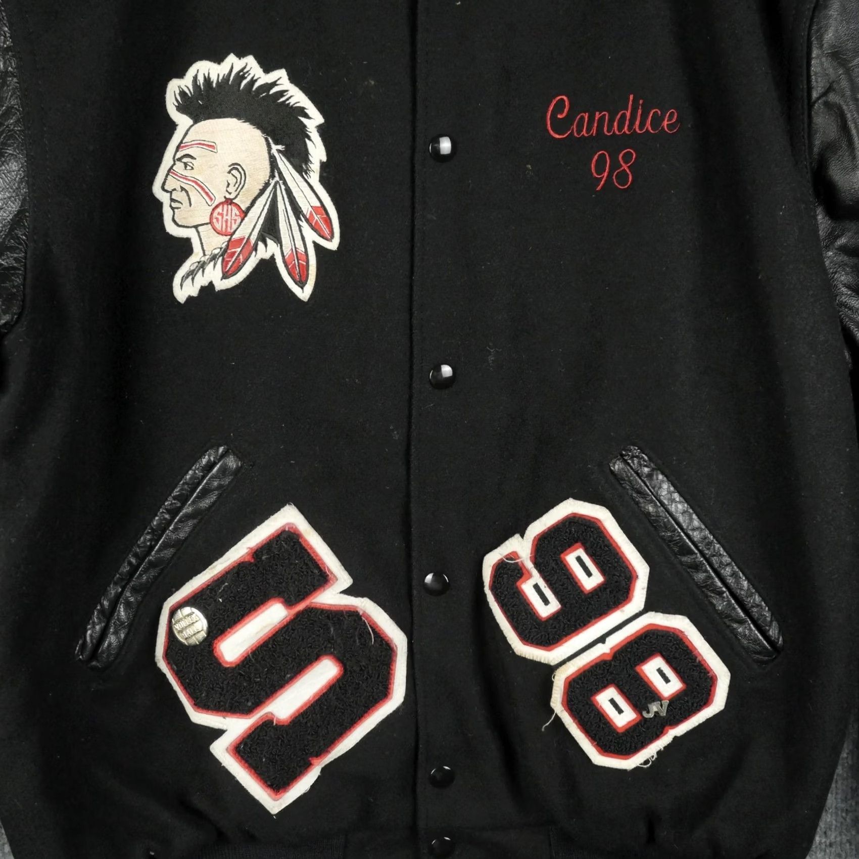 Holloway VINTAGE Holloway Varsity Jacket Womens L Shawnee Volleyball Cheerleader 90s Size L / US 10 / IT 46 - 2 Thumbnail