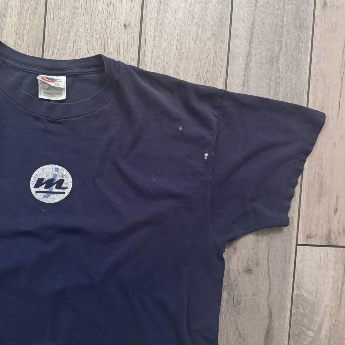 Nike × Stussy Vintage 90s Made In USA Blue Jordan Nike Graphic Tee XL Size US L / EU 52-54 / 3 - 10 Thumbnail
