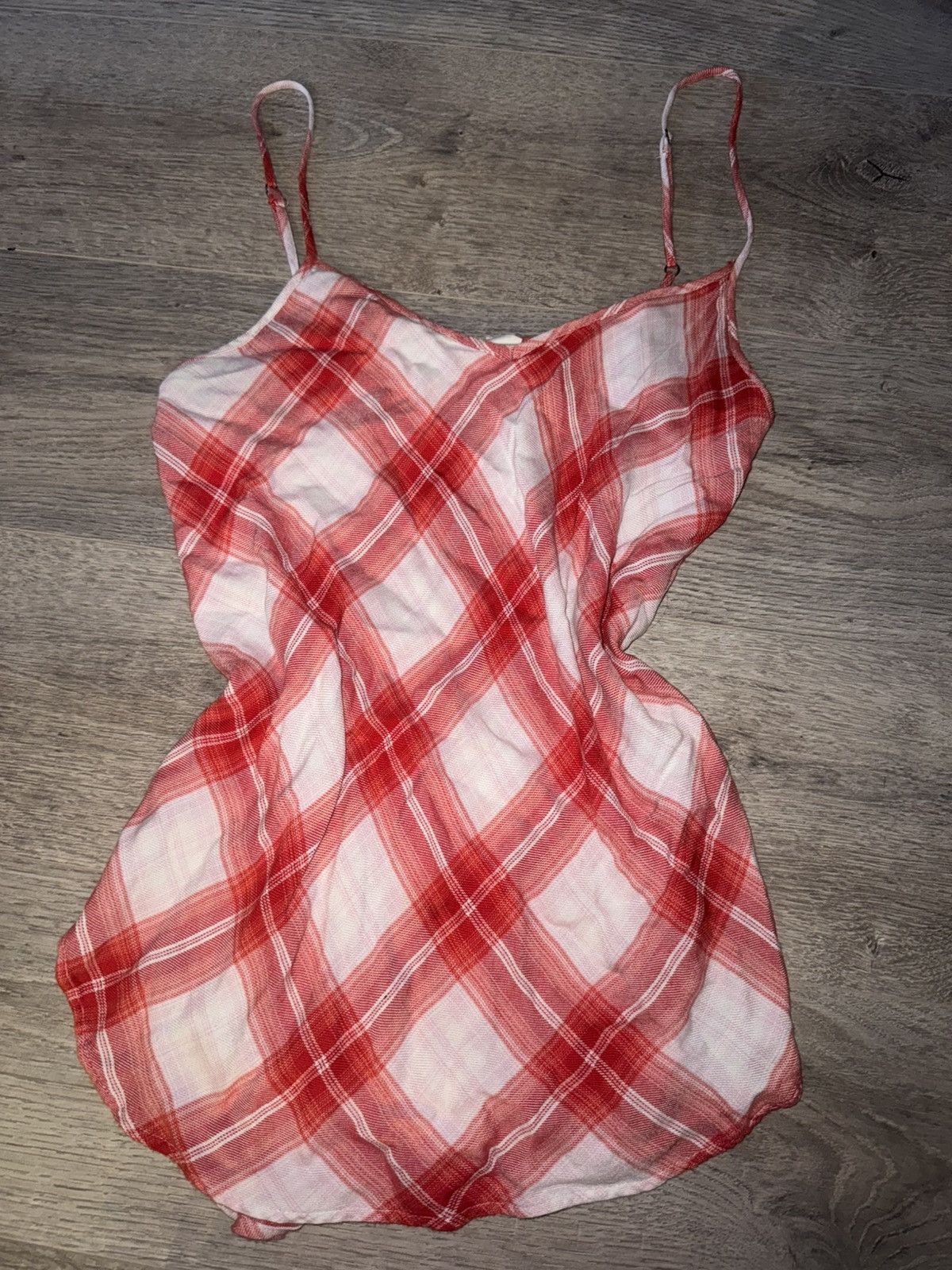 Gap GAP - Red and white Soft plaid Long Cami Size S / US 4 / IT 40 - 6 Thumbnail
