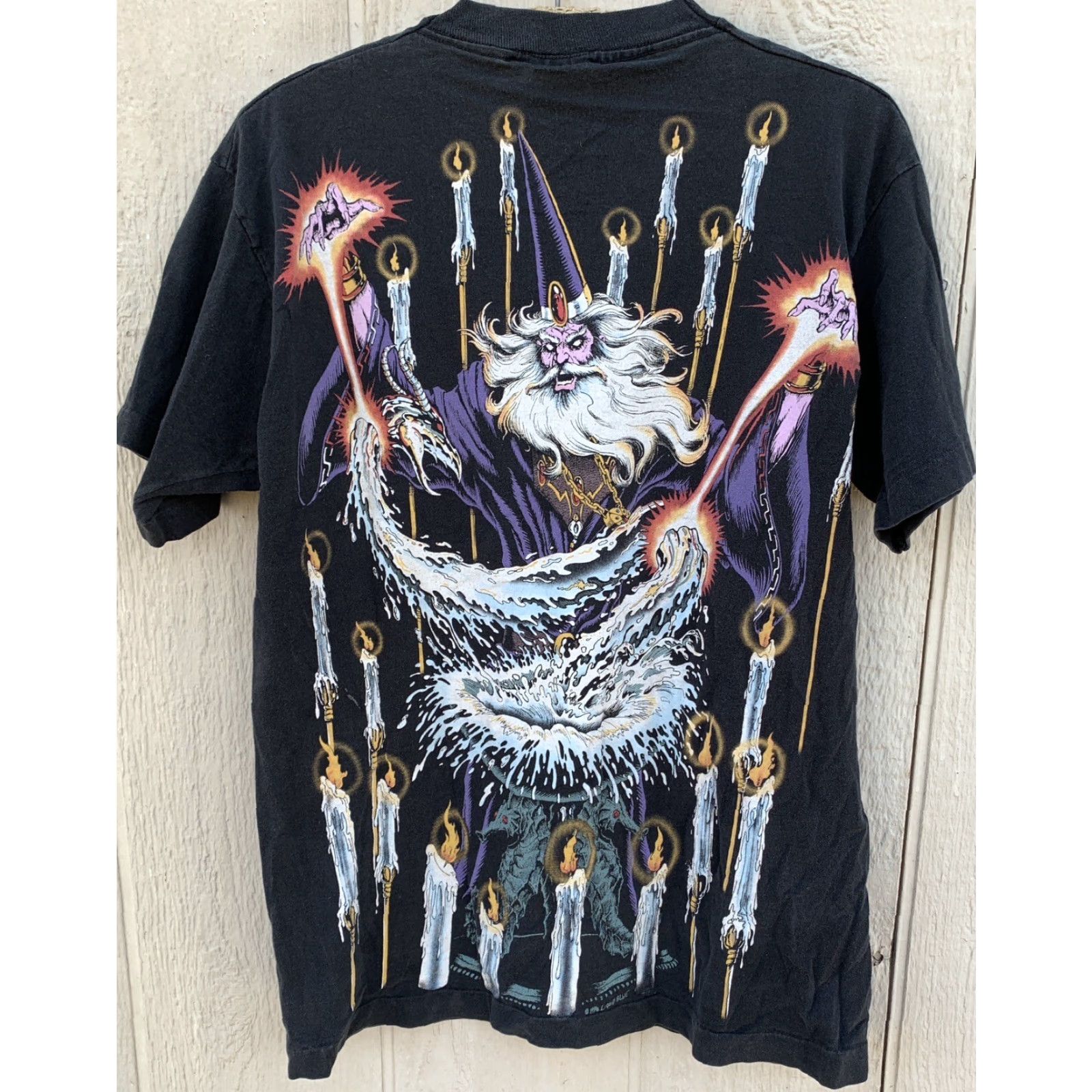Liquid Blue VINTAGE Liquid Blue T-Shirt Men L Black 90s Graphic Front Back Single Stitch 100% Cotton USA Made Size L Size US L / EU 52-54 / 3 - 6 Thumbnail