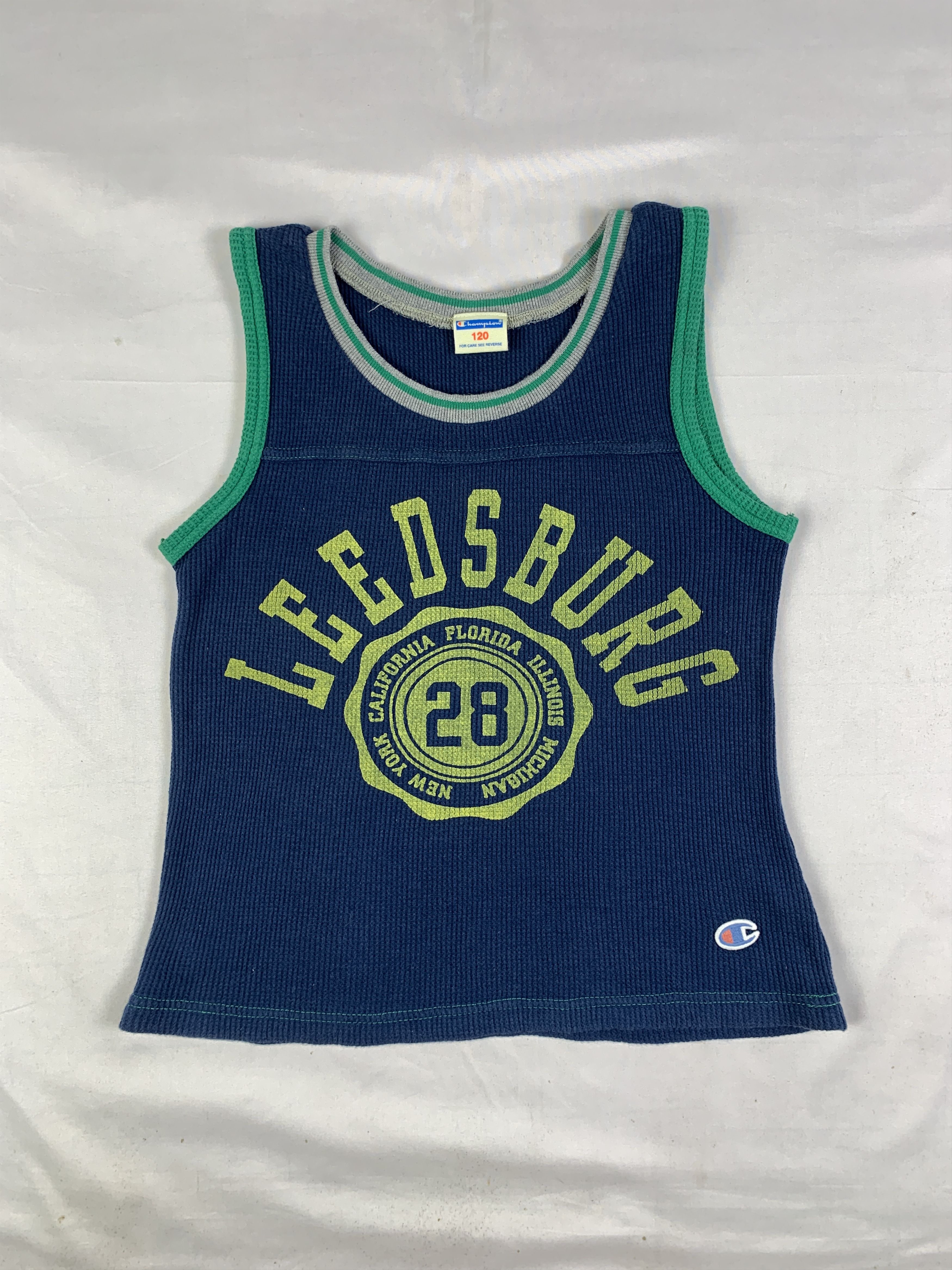 Champion 2000s Champion Navy University Thermal Baby Tanktop (XS) Size XS / US 0-2 / IT 36-38 - 1 Thumbnail