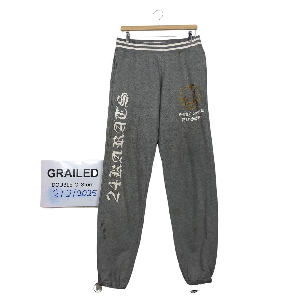 Japanese Brand 📌24 Karats Stay Gold Jogger Pants Punk Design Size US 30 / EU 46 - 1 Thumbnail