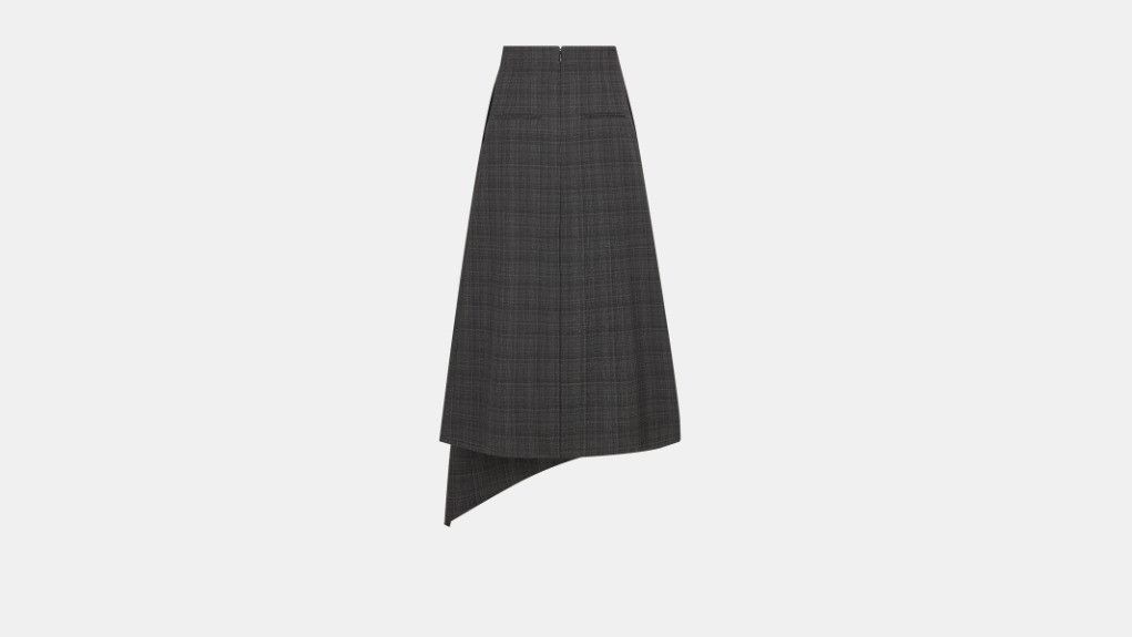 Dior o1w1db10225 Mid-Length Draped Skirt in Gray Size 28" / US 6 / IT 42 - 2 Thumbnail