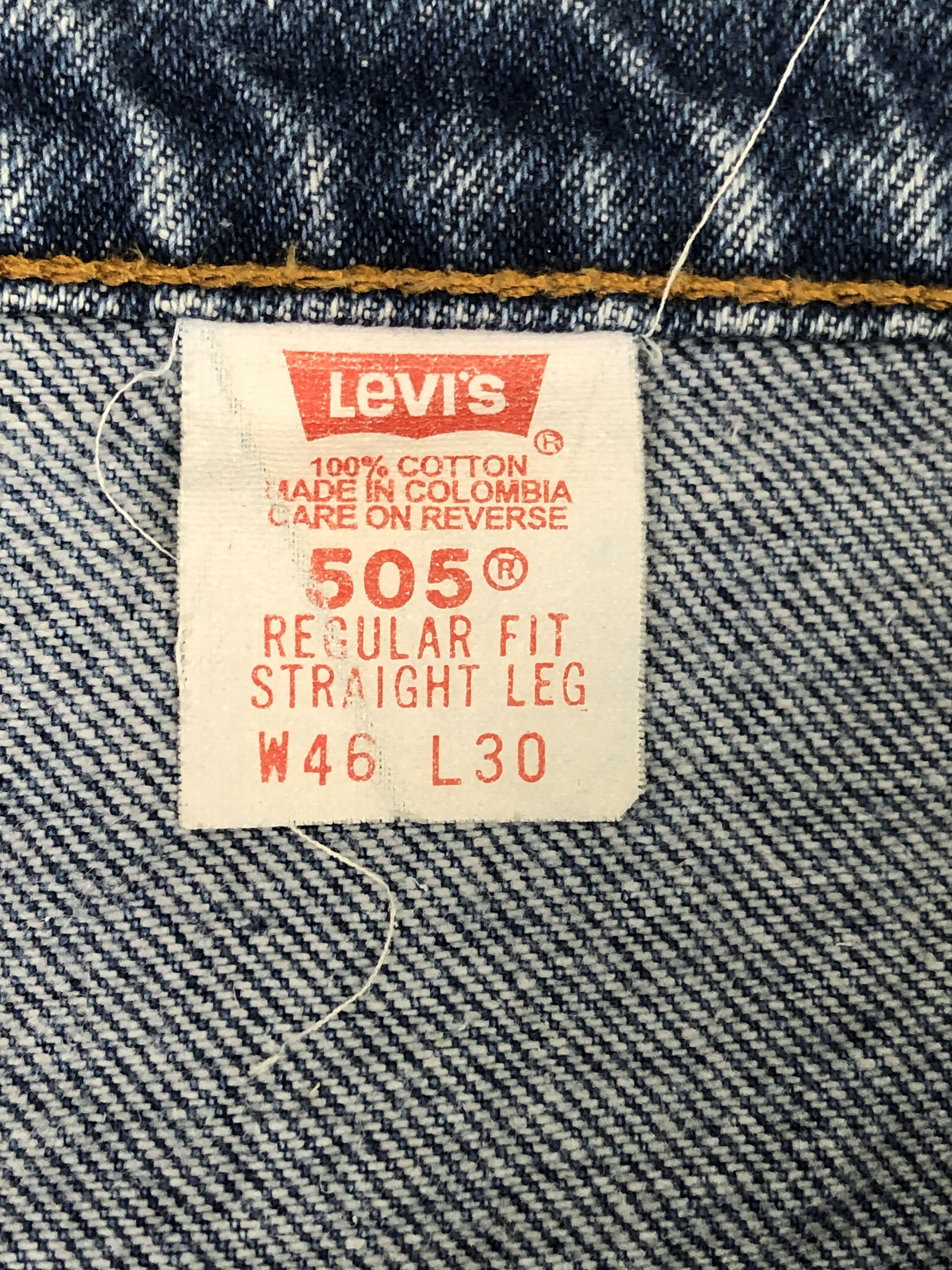 Levi's Vintage 90s Levis 505 Faded Blue Jeans DP2363 Size US 44 / EU 60 - 6 Thumbnail