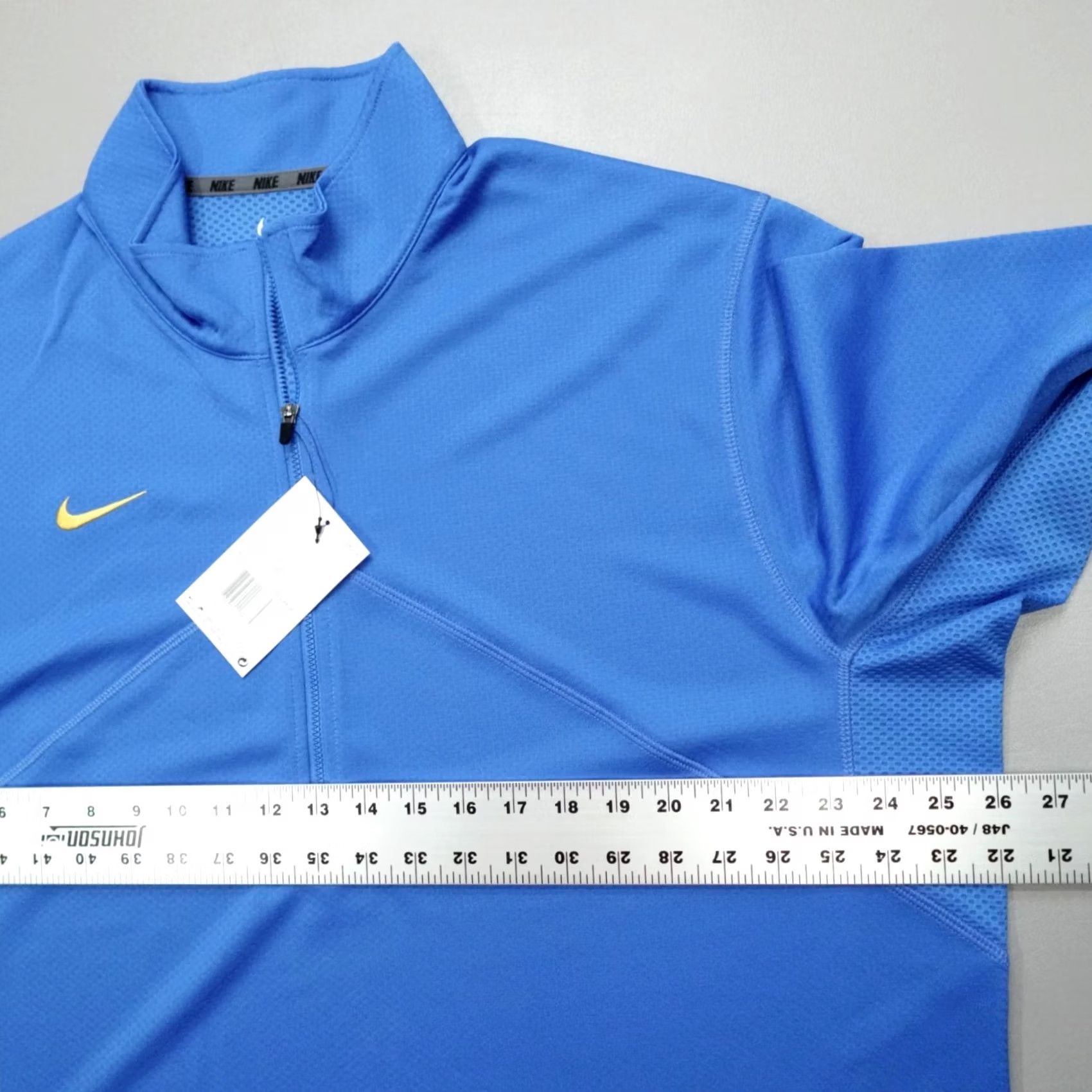 Nike Nike Dri-Fit Training Pullover L/S Top 1/4 Zip Men's 2XL Signal Blue M53181 Size US XXL / EU 58 / 5 - 6 Thumbnail