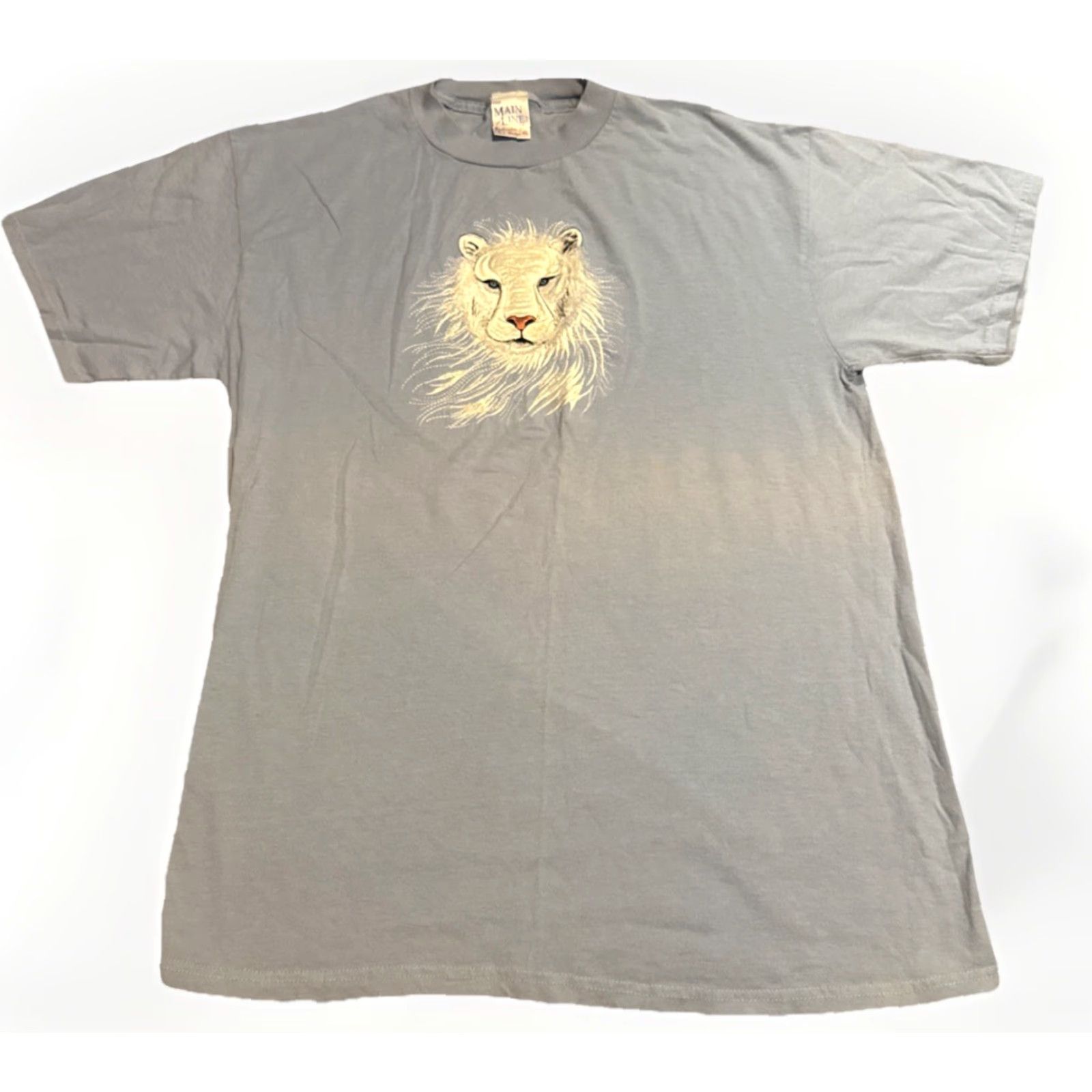 Vintage VINTAGE 90s White Tiger Embroidered Stiched 3D Art Blue T-Shirt Large Size US L / EU 52-54 / 3 - 2 Thumbnail