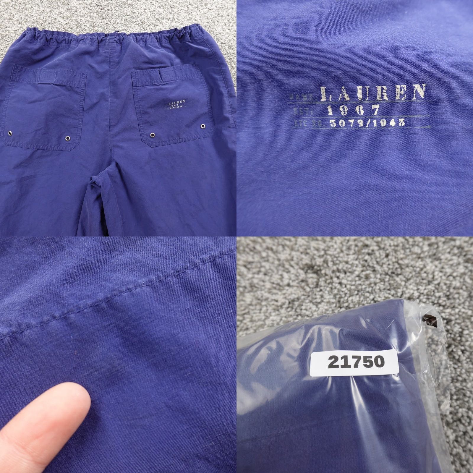 Ralph Lauren VTG Ralph Lauren Pants Mens M Blue Track Drawstring Jogger Sweatpants Preppy 90s Size US 31 - 8 Thumbnail