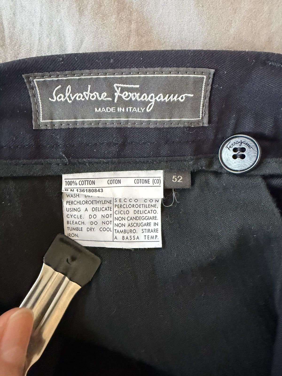 Salvatore Ferragamo Navy Ferragamo Dress Pants Size 52R - 3 Thumbnail