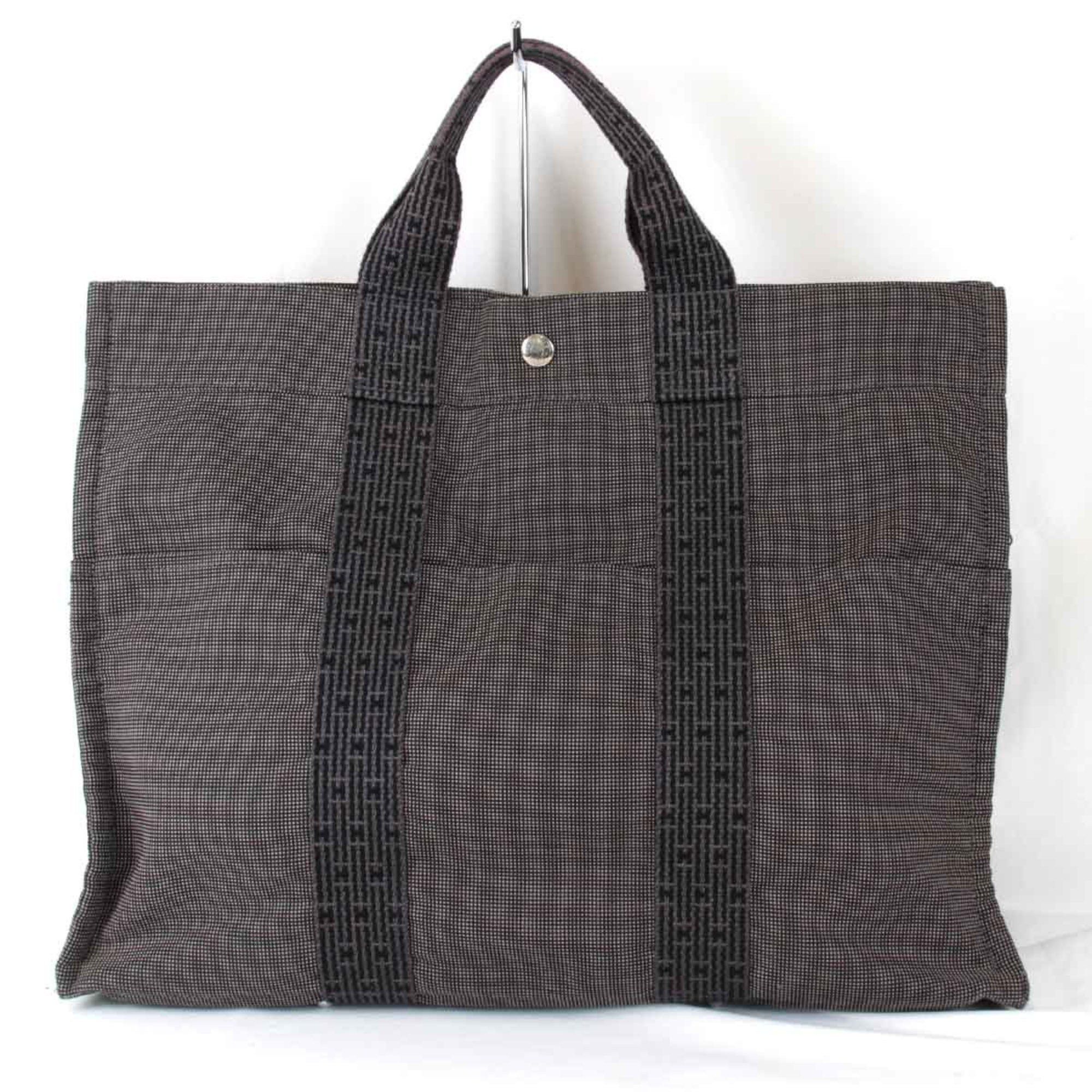 Hermes Hermes Air Line Tote MM Handbag Canvas Grey Women's Size ONE SIZE - 1 Thumbnail