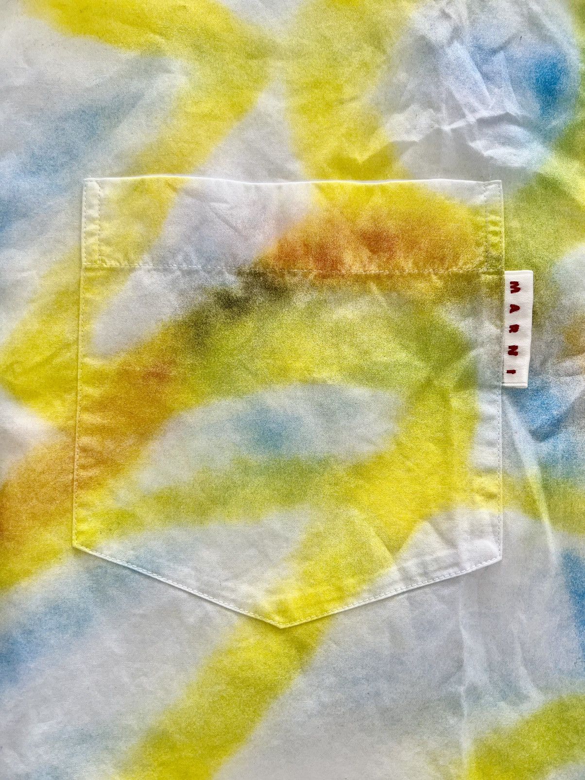 Marni New MARNI Scribble Spray Paint Multicolour Oxford Shirt 50 Size US M / EU 48-50 / 2 - 14 Thumbnail