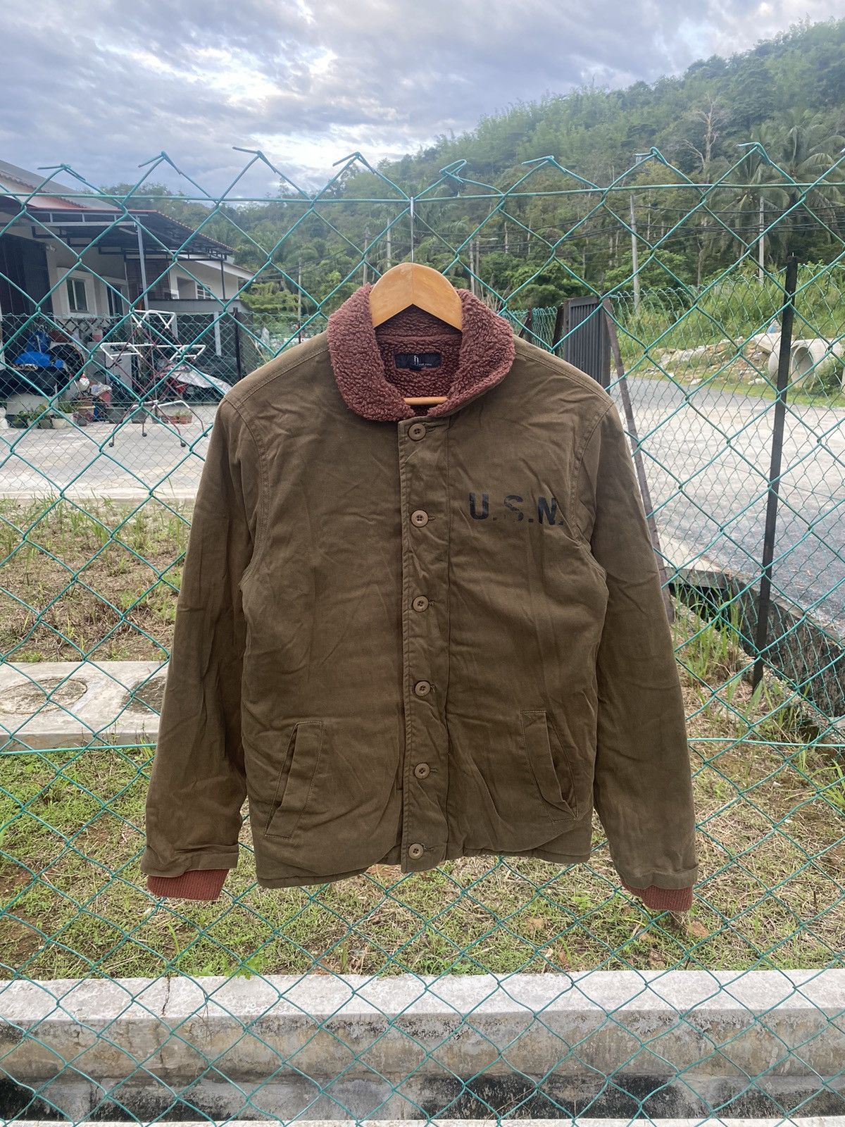 ⚡️Steals⚡️ AW 5zip Five U.S.N Sherpa Lining Deck Jacket