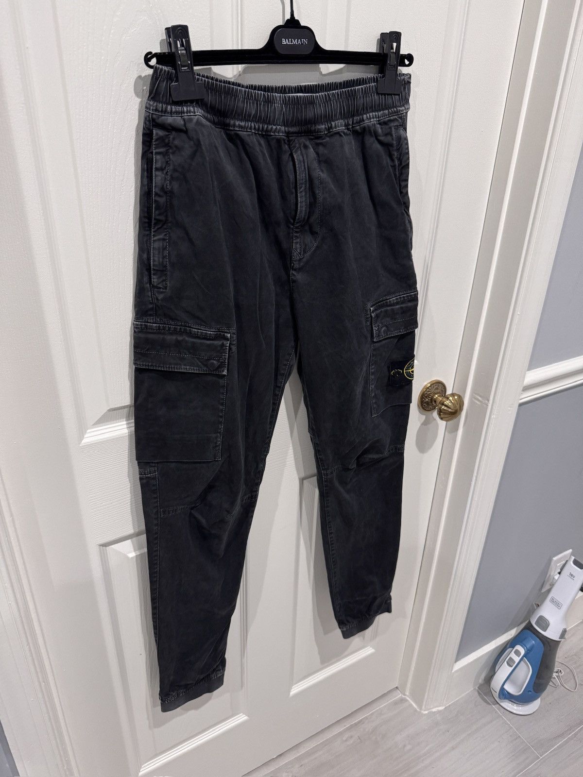 Stone Island Stone Island Black Cargo Pants Type RE-T Sz 28 (fits 28-30) Size US 28 / EU 44 - 2 Thumbnail