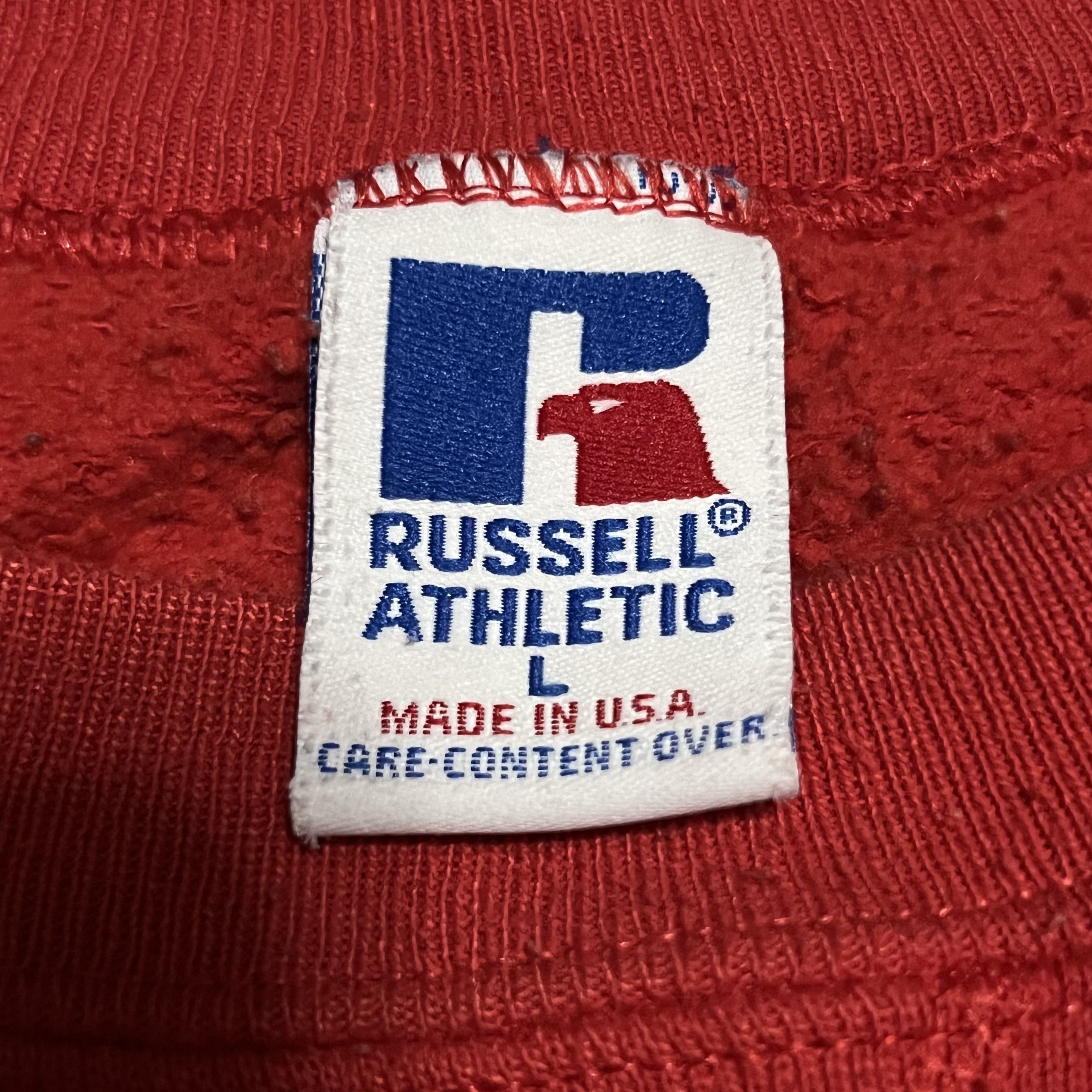 Russell Athletic × Vintage Vintage Russell Athletic Red Sweatshirt Size L Made in USA Size US L / EU 52-54 / 3 - 4 Thumbnail