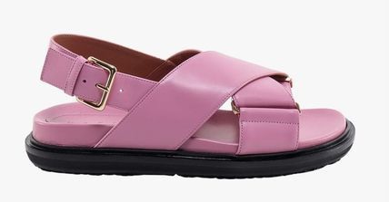 o1w1db10524 Leather Sandals in Black/Pink