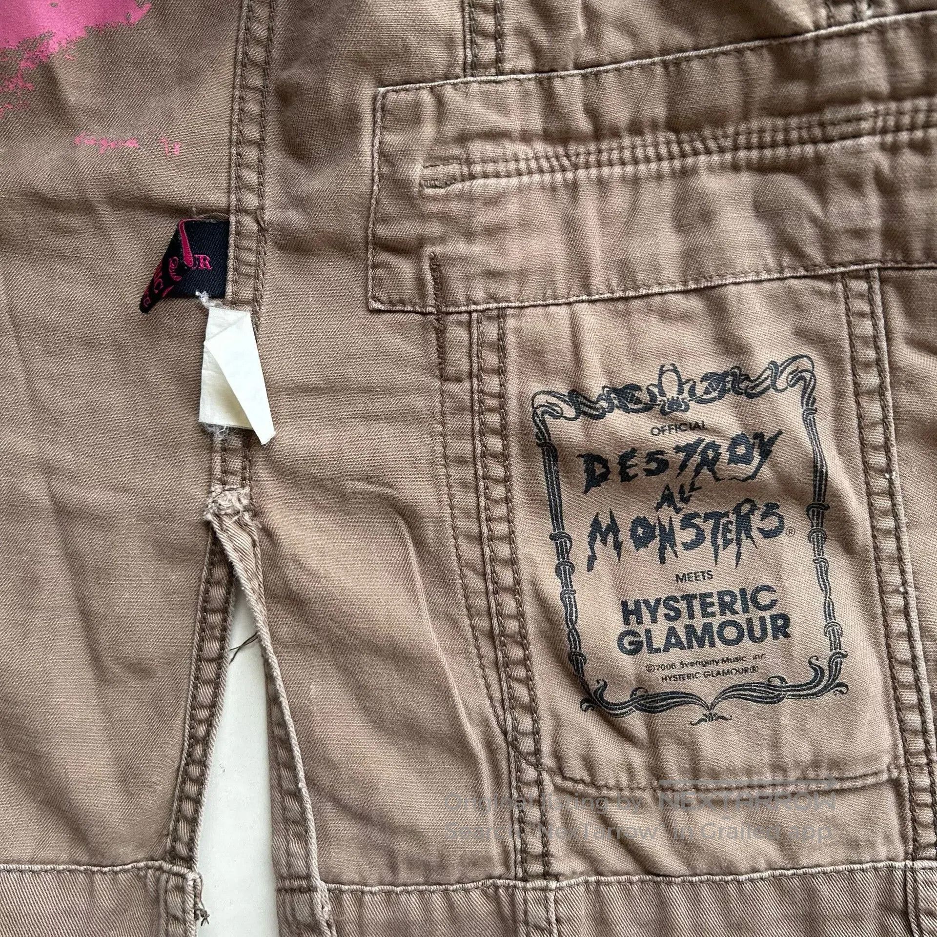 Hysteric Glamour vintage ruffled brown workwear jacket. Size M / US 6-8 / IT 42-44 - 8 Thumbnail