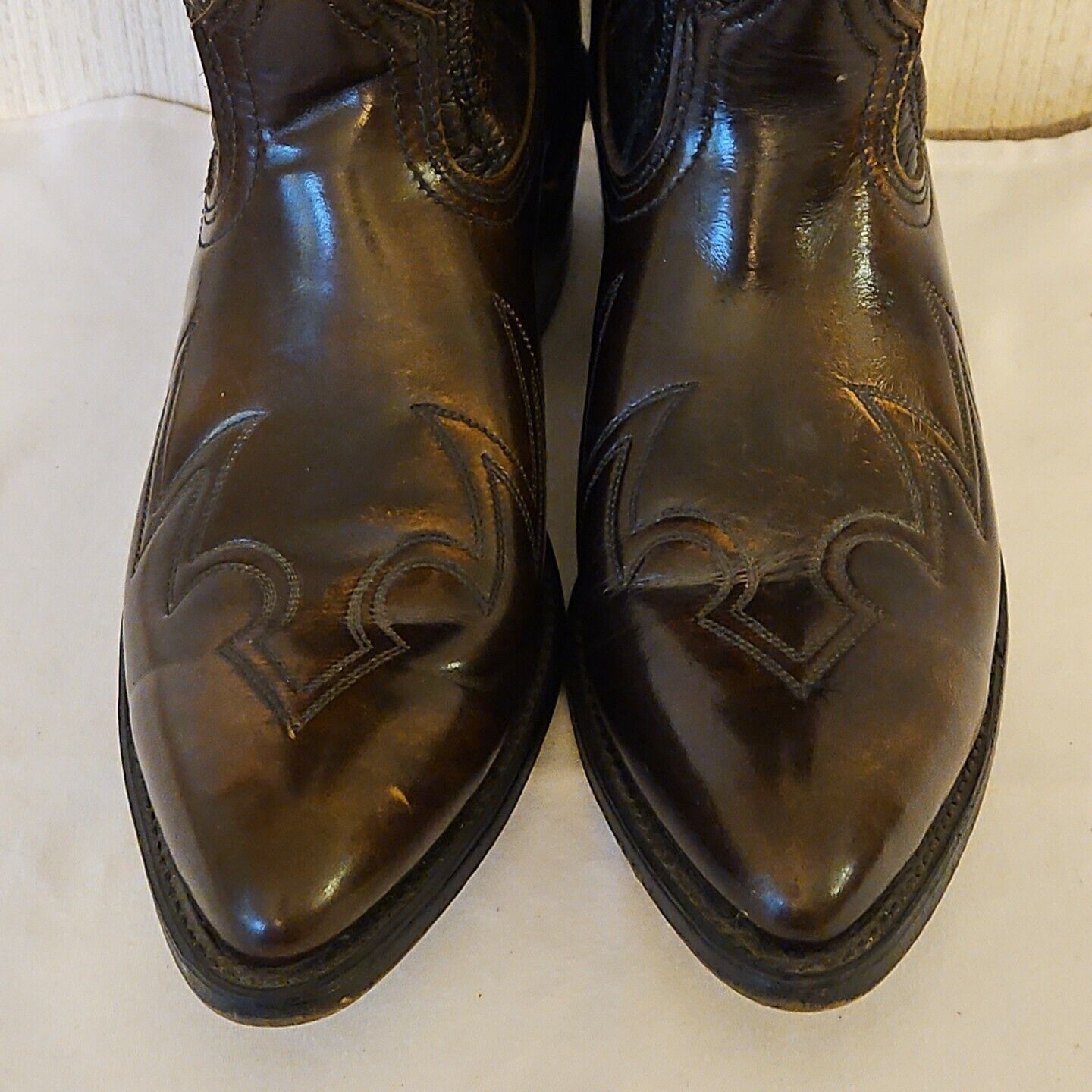 Hanover Hanover Western Boots Mens 9 D Brown Distressed Leather Cowb Size US 9 / EU 42 - 5 Thumbnail
