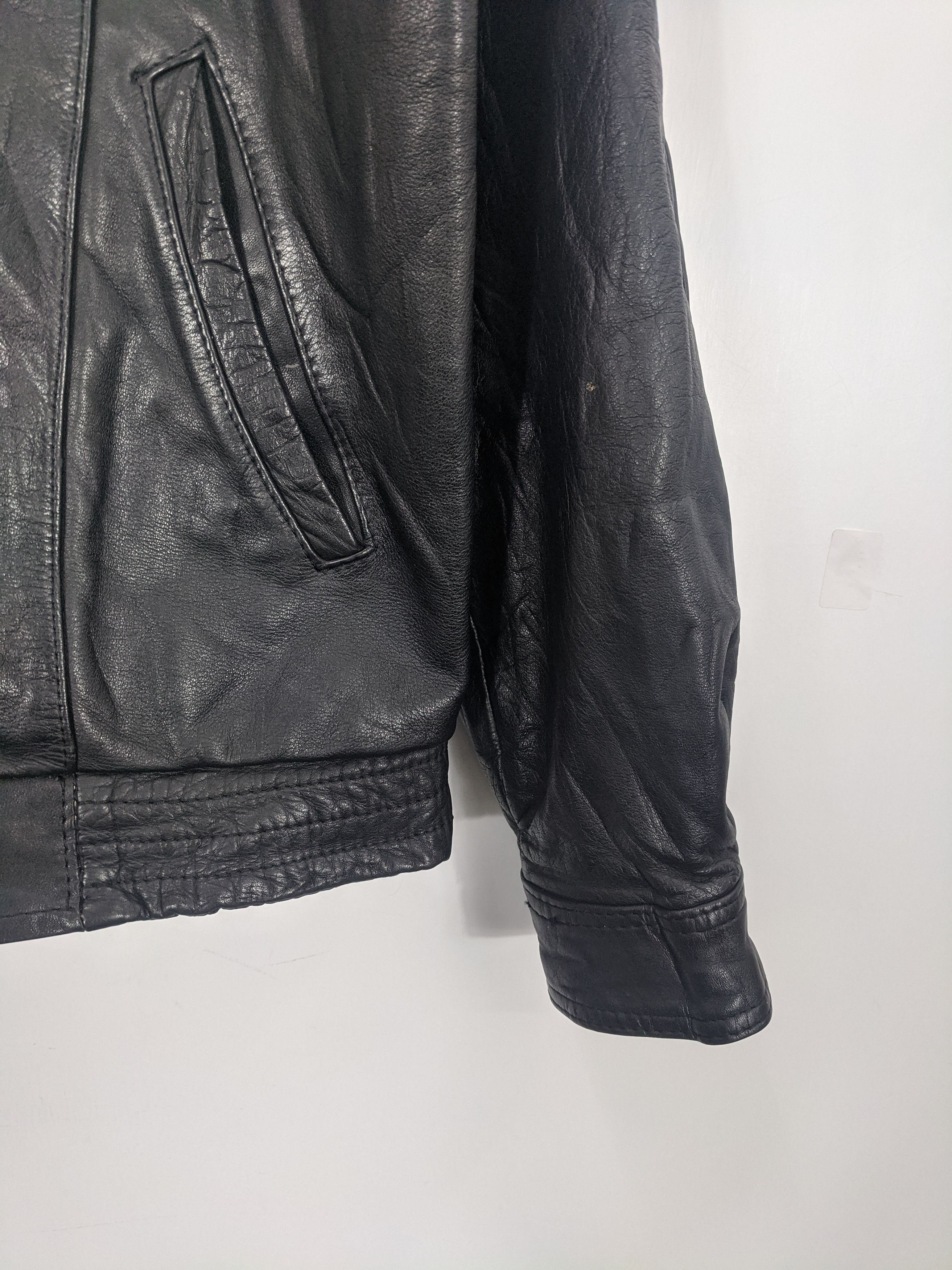 Vintage Vintage 80s Japanese Leather Jacket Zipper J0343 Size US M / EU 48-50 / 2 - 7 Thumbnail