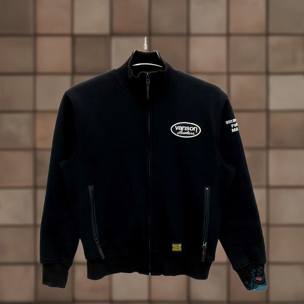 Vintage VANSON Sweat Jacket Black Men M Jacket Size US M / EU 48-50 / 2 - 1 Thumbnail