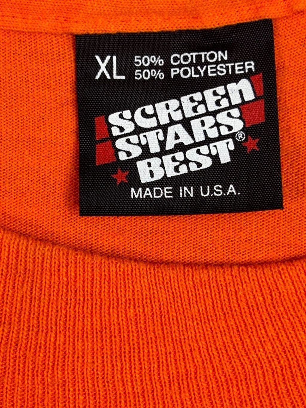 Other Men's VTG Deadstock Single Stitch Screen Stars TShirt XL Ora Size XL / US 12-14 / IT 48-50 - 8 Thumbnail