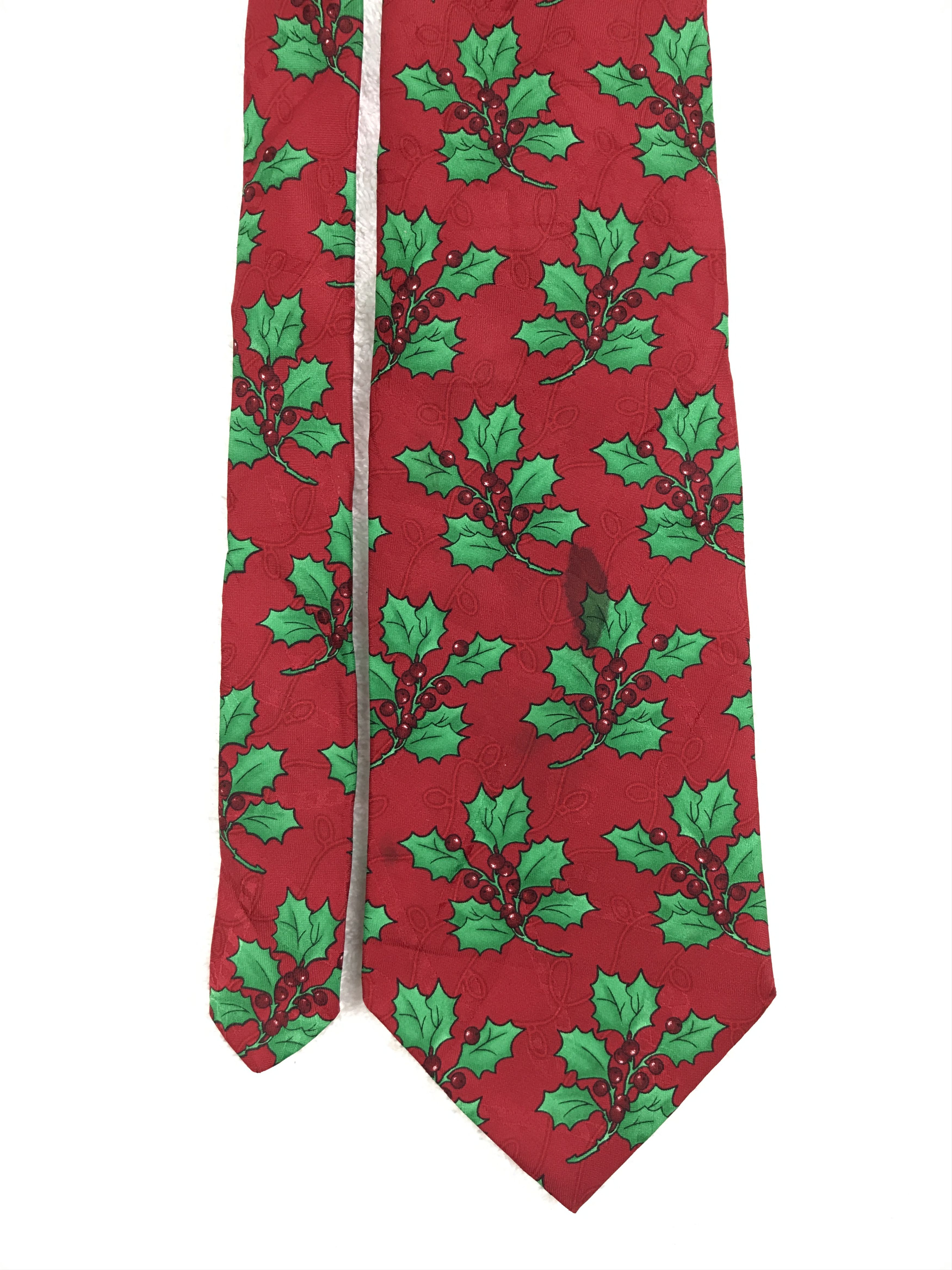 Designer × Vintage Vintage Yule Tie Greetings 100% Polyester Necktie Size ONE SIZE - 3 Thumbnail