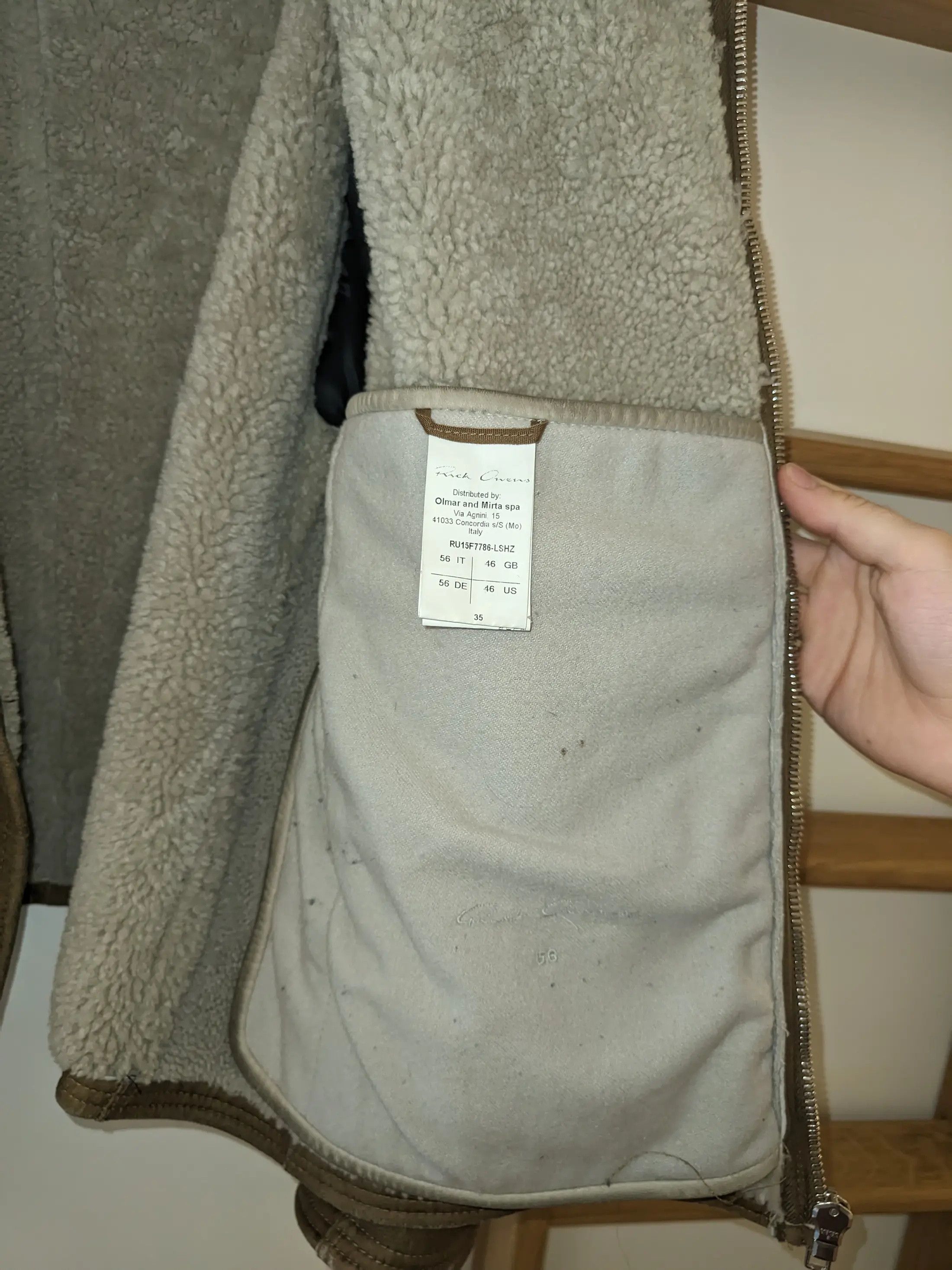 Rick Owens Rick Owens FW15 Sphinx Shearling Bauhaus Jacket Size 56 Size US XL / EU 56 / 4 - 8 Thumbnail