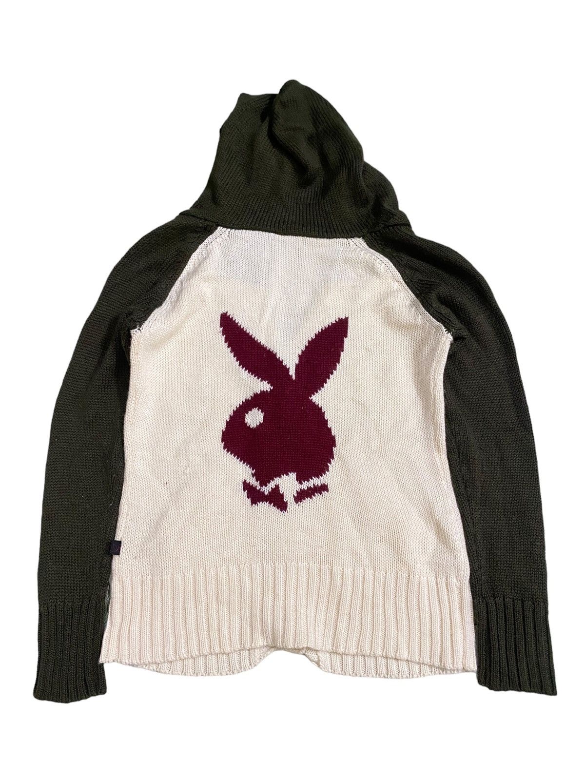 Playboy × Vintage Vintage PlayBoy Sweater Hood Knit Big Logo Size M / US 6-8 / IT 42-44 - 1 Thumbnail