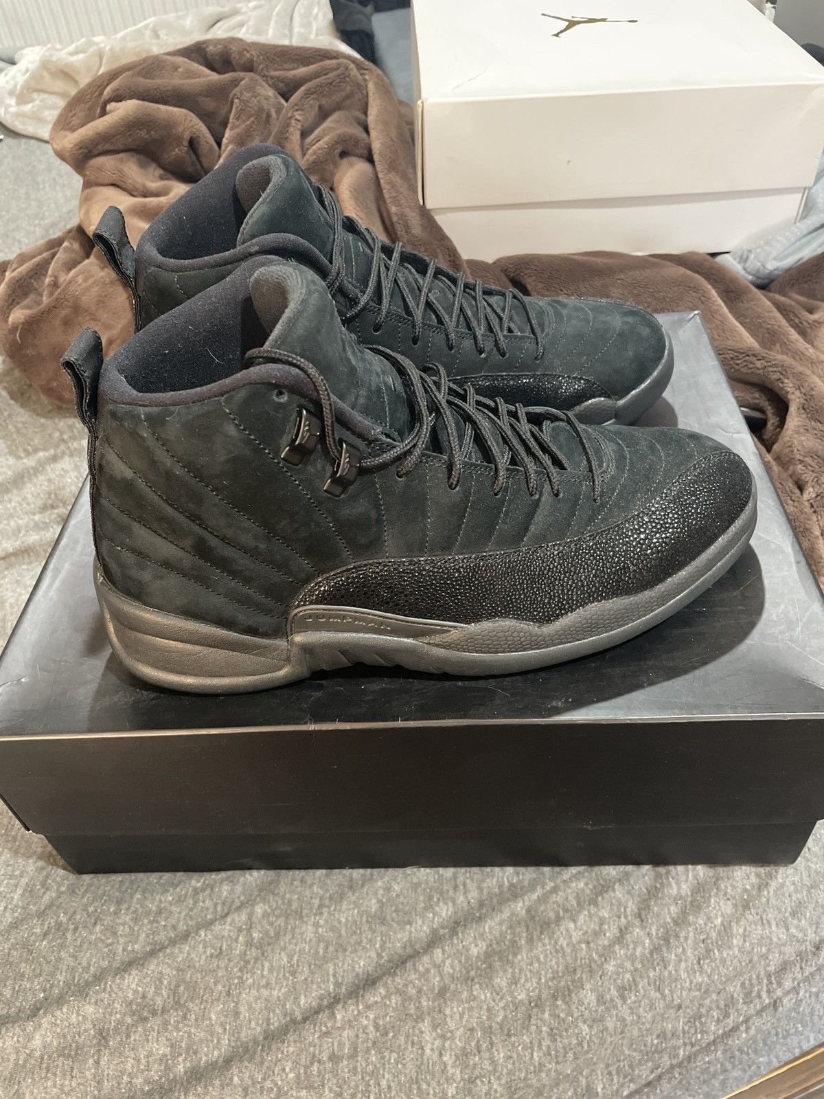 Jordan Brand Air Jordan 12 OVO Black Size 12 Size US 10.5 / EU 43-44 - 2 Thumbnail