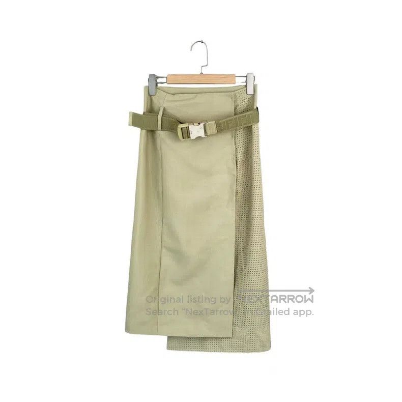 Fendi Fendi Cashmere/Wool/Mulberry Silk Green Camouflage Belted Size 25" / US 0 / IT 36 - 1 Thumbnail