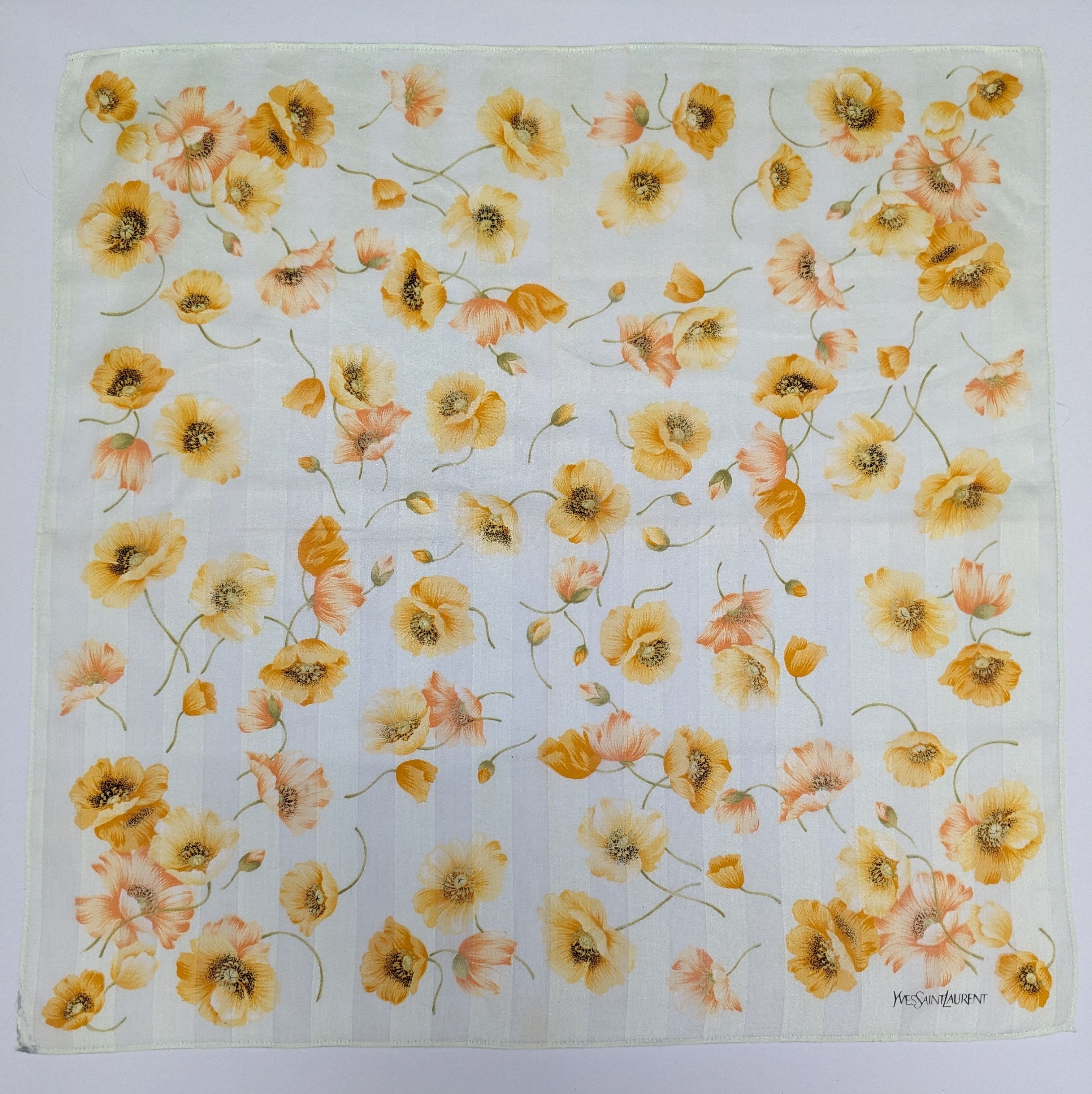 Yves Saint Laurent Vintage Yves Saint Laurent YSL Handkerchief Poppy Floral Size ONE SIZE - 3 Thumbnail