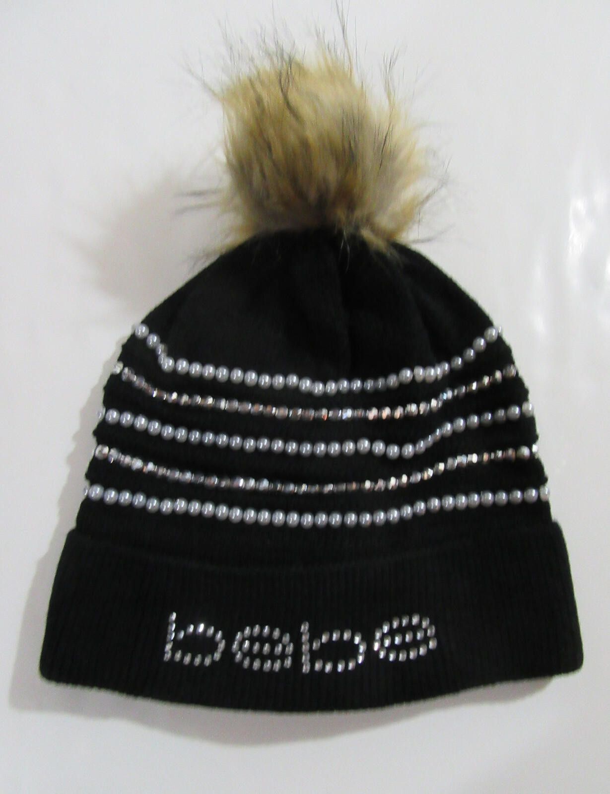 United Colors Of Benetton bebe Beanie Hat Pom with Rhinestones & Faux Pearls Bling NWT Size ONE SIZE - 2 Thumbnail