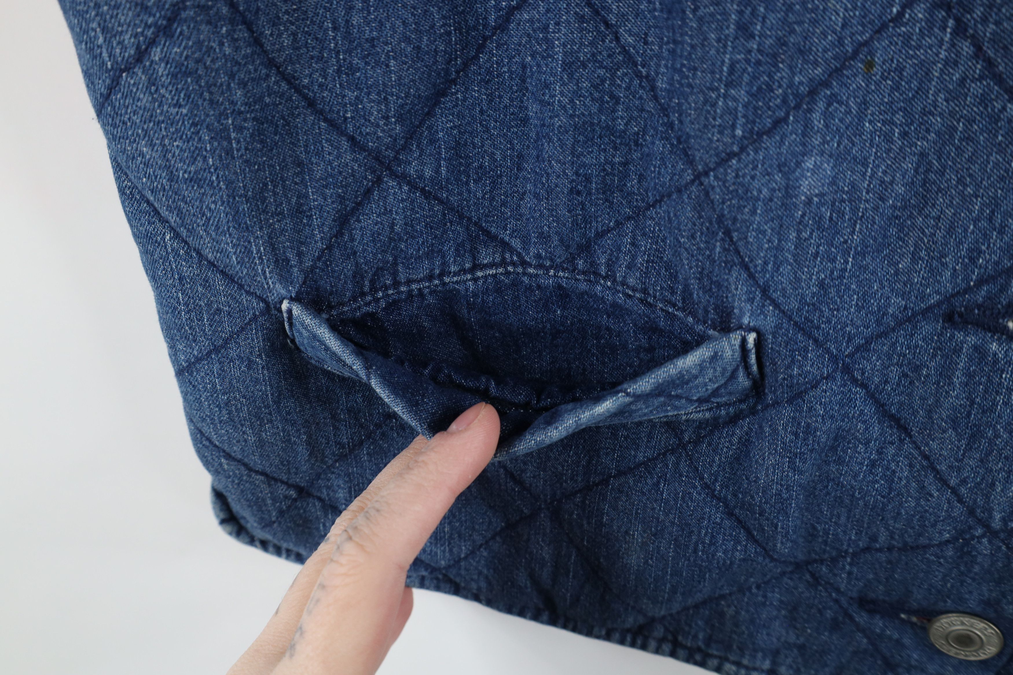 Vintage Vintage 90s Streetwear Reversible Quilted Denim Vest Jacket Size S / US 4 / IT 40 - 6 Thumbnail