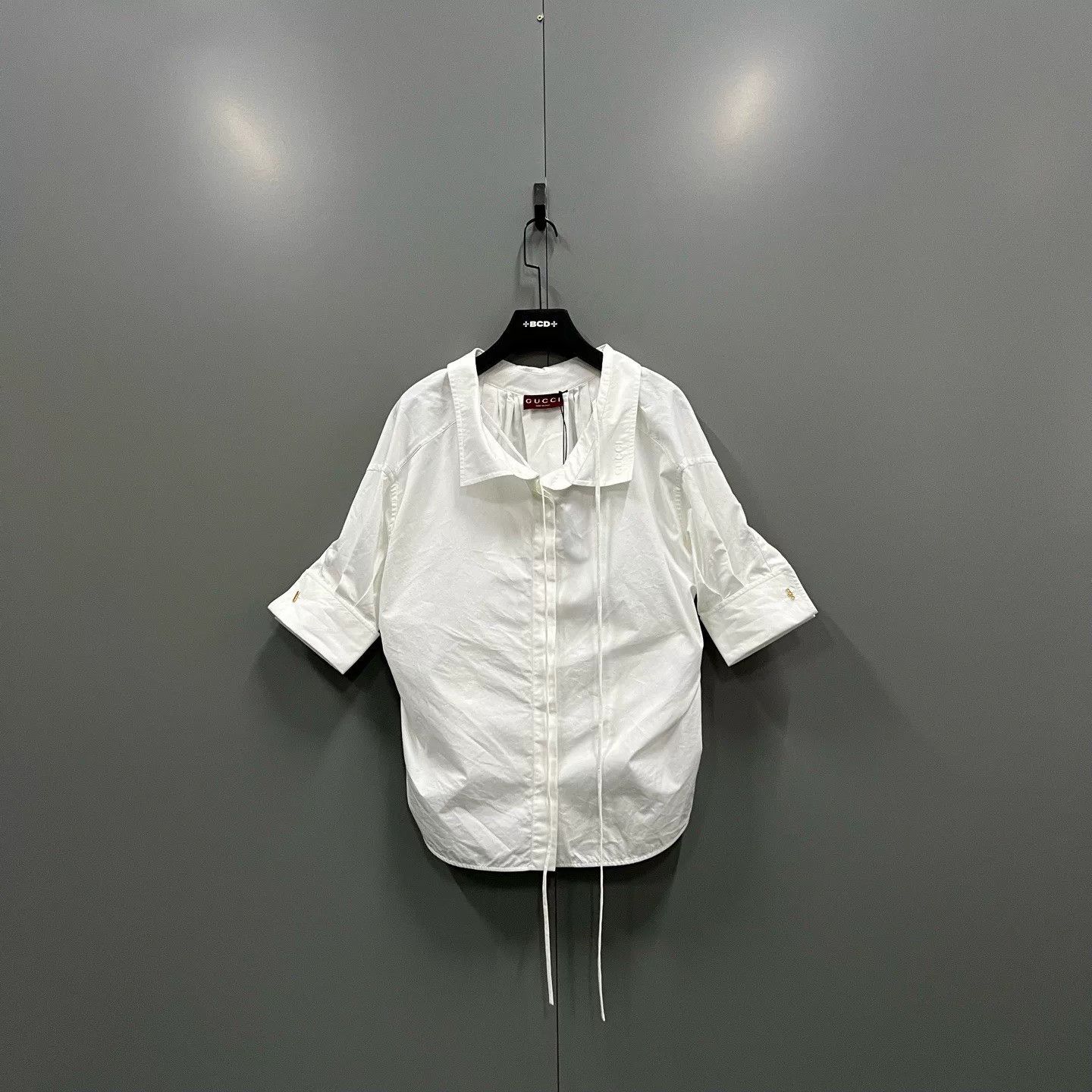 Gucci GUCCI 2025 White Collared Tie Shirt Size US M / EU 48-50 / 2 - 1 Thumbnail
