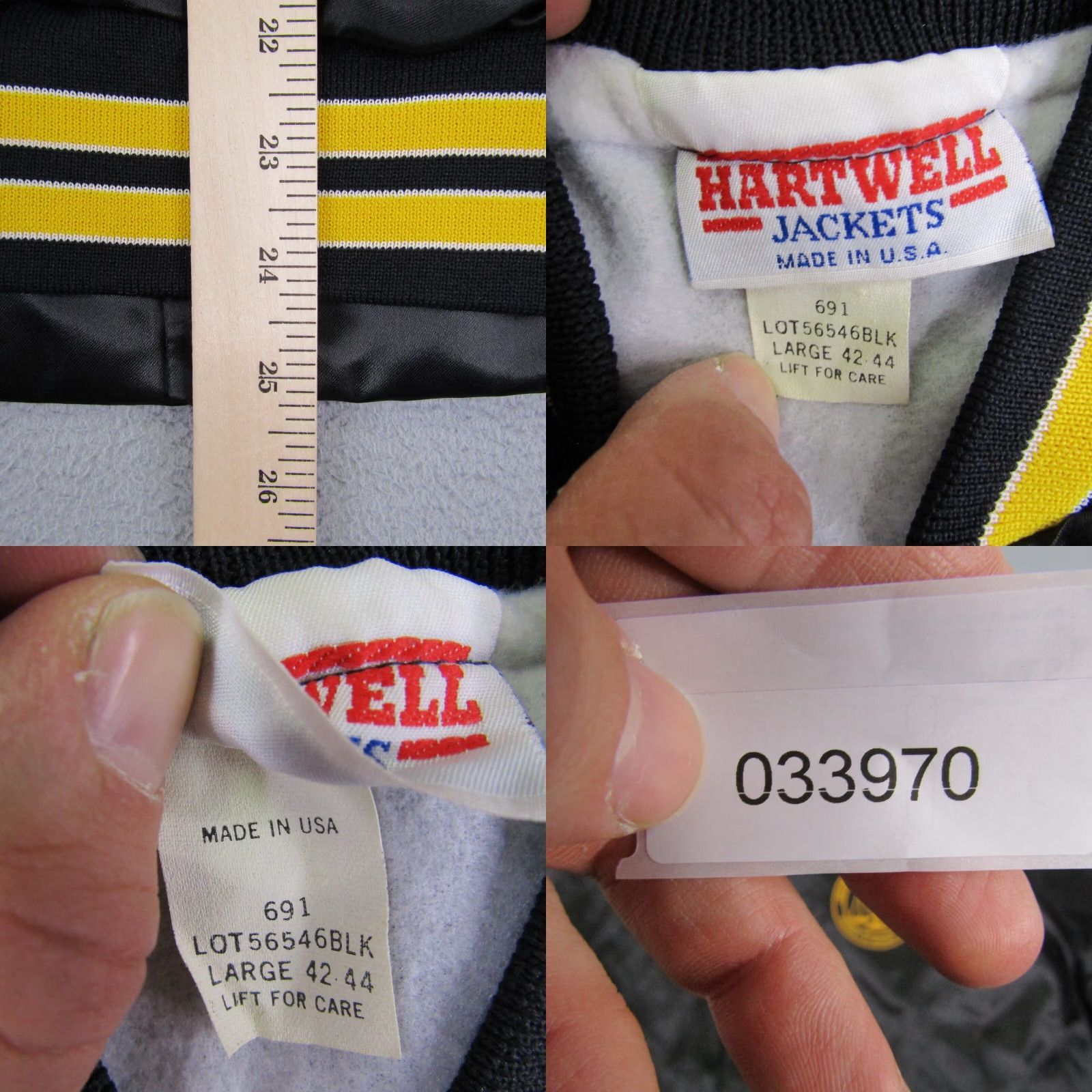 Vintage VINTAGE Hartwell Jacket Men L Black & Yellow Bomber 90s Outdoor/Military Style with Pockets Size US L / EU 52-54 / 3 - 8 Thumbnail