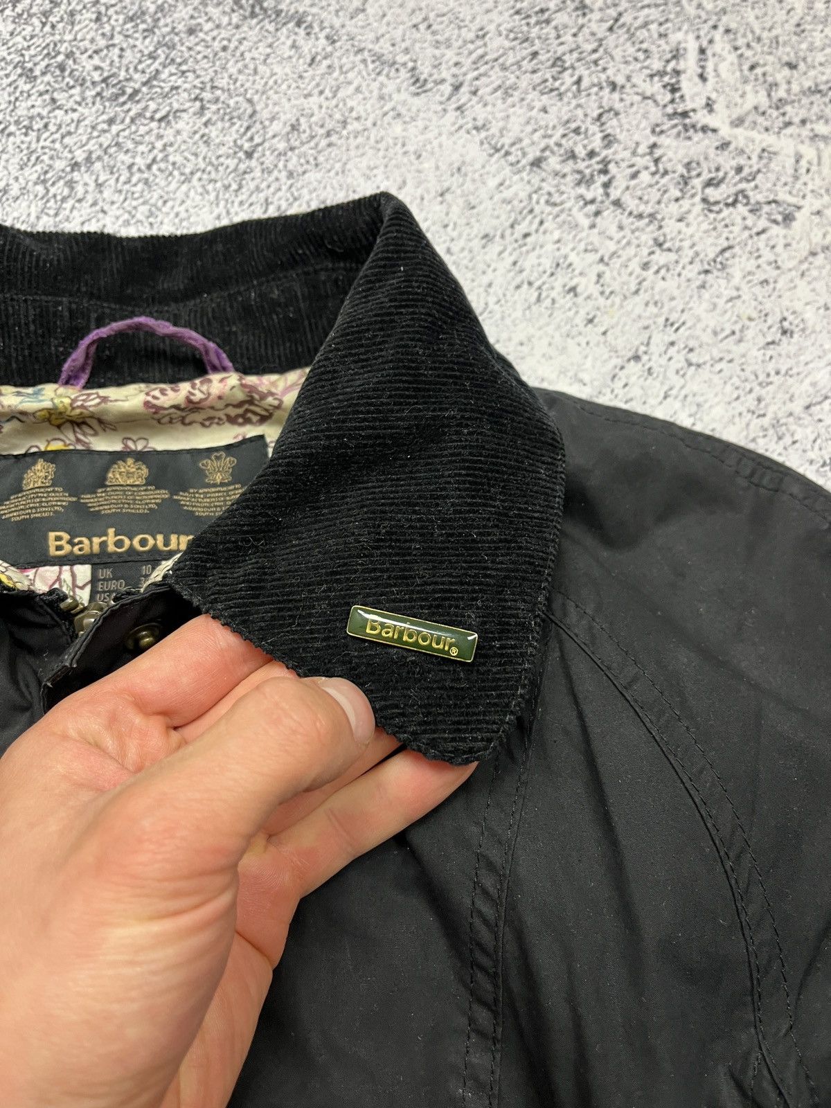 Barbour Vintage Barbour Print Beadnell Waxed Jacket Size UK 10 Rare Size M / US 6-8 / IT 42-44 - 13 Thumbnail