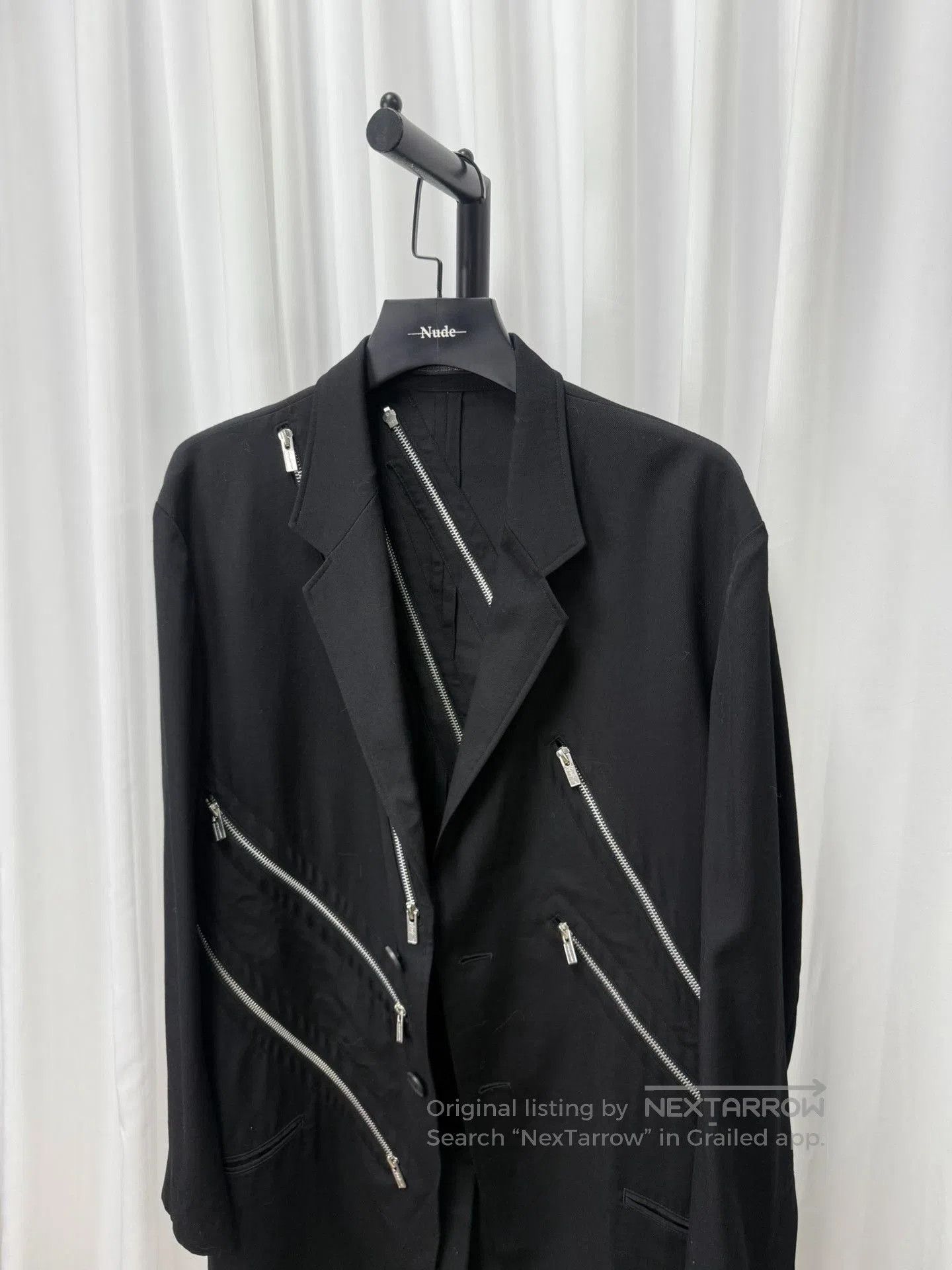 Yohji Yamamoto Yohji Yamamoto Pour Homme Zip Wool Blazer. Size US L / EU 52-54 / 3 - 2 Thumbnail