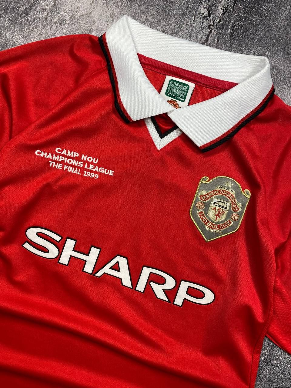Other Retro M.U.F.C. Red Polo Collar Football Shirt (Size M) Size US M / EU 48-50 / 2 - 2 Thumbnail