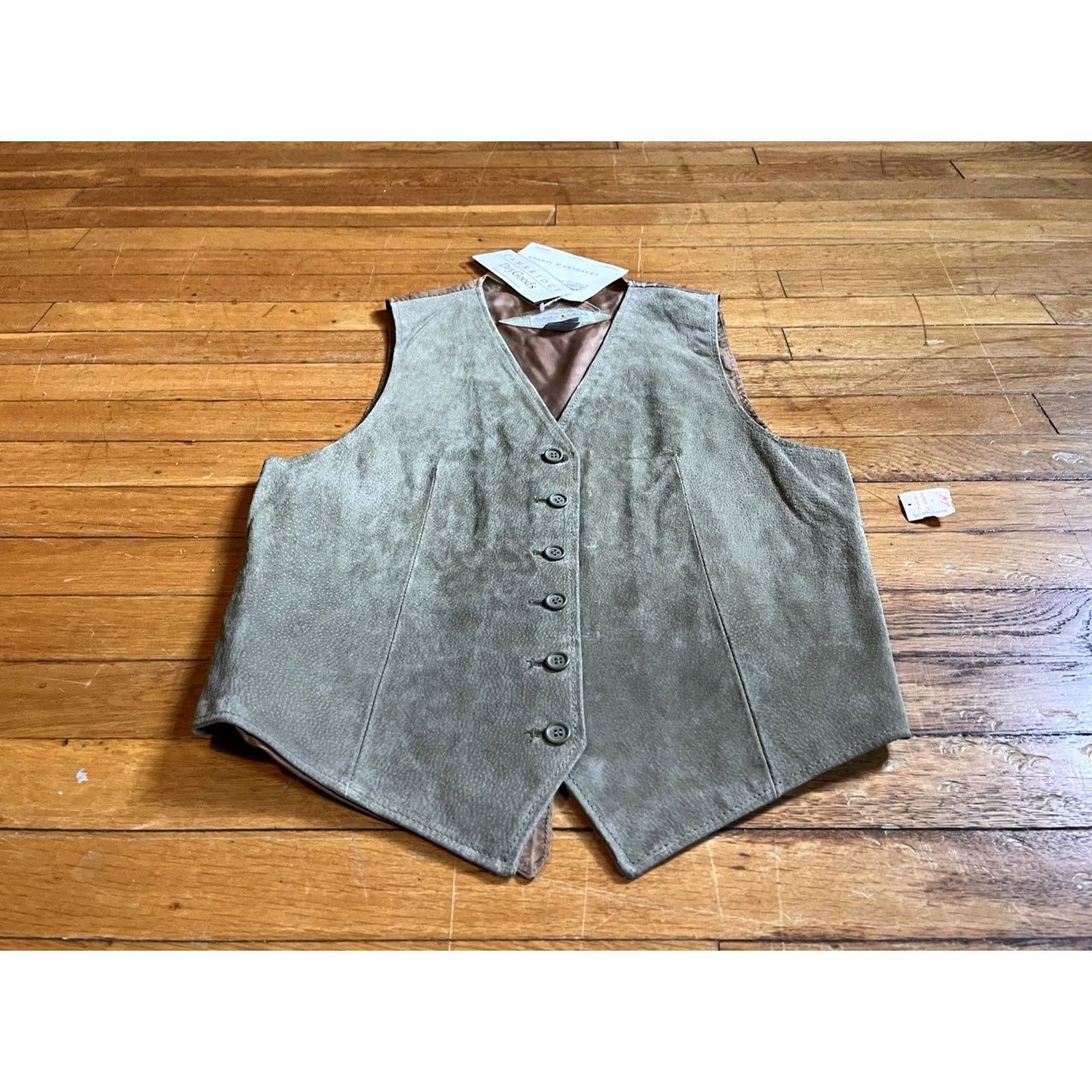 Vintage VINTAGE Cambridge Dry Goods Suede Leather Vest Womens M Tan Size M / US 6-8 / IT 42-44 - 2 Thumbnail