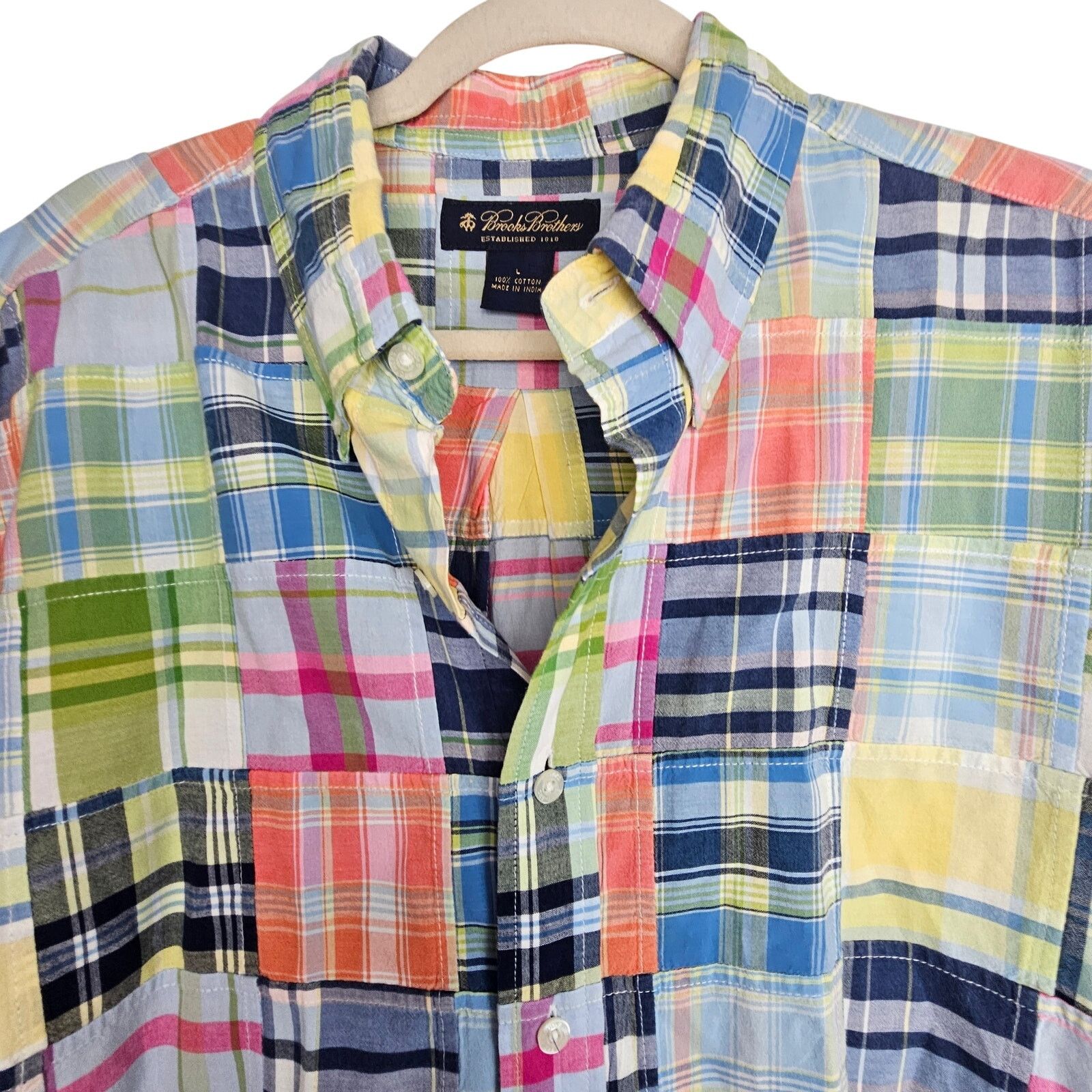 Brooks Brothers Brooks Brothers Mens Madras Plaid Button Shirt Sz L Preppy Size US L / EU 52-54 / 3 - 2 Thumbnail