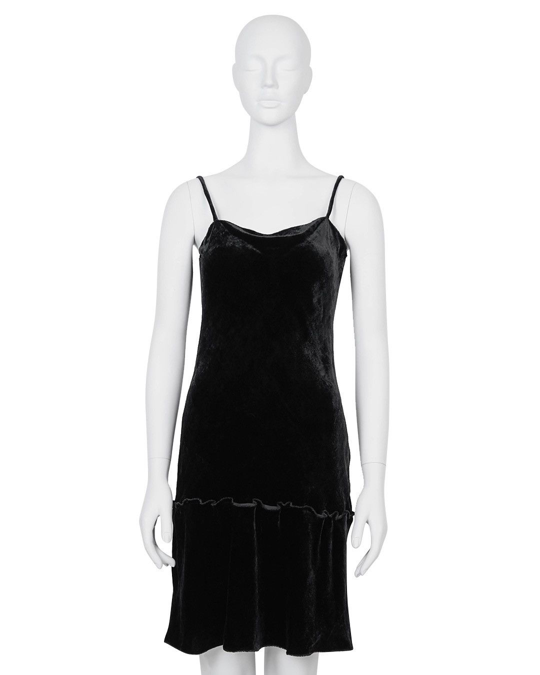 Miu Miu Miu Miu Black Velour Slip Dress Size M / US 6-8 / IT 42-44 - 1 Thumbnail