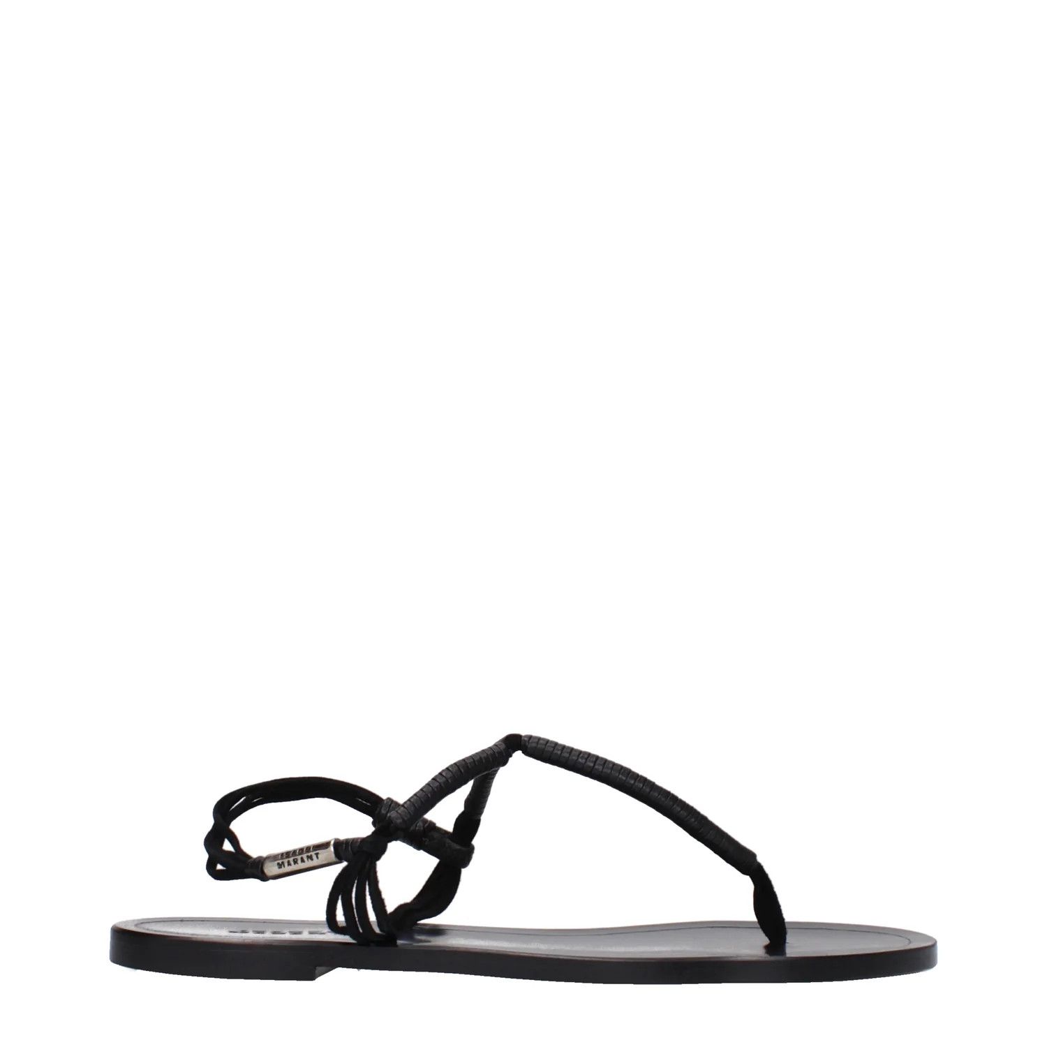 Isabel Marant ob1o1e1124 Leather Flip Flops in Black Size US 6 / IT 36 - 1 Thumbnail