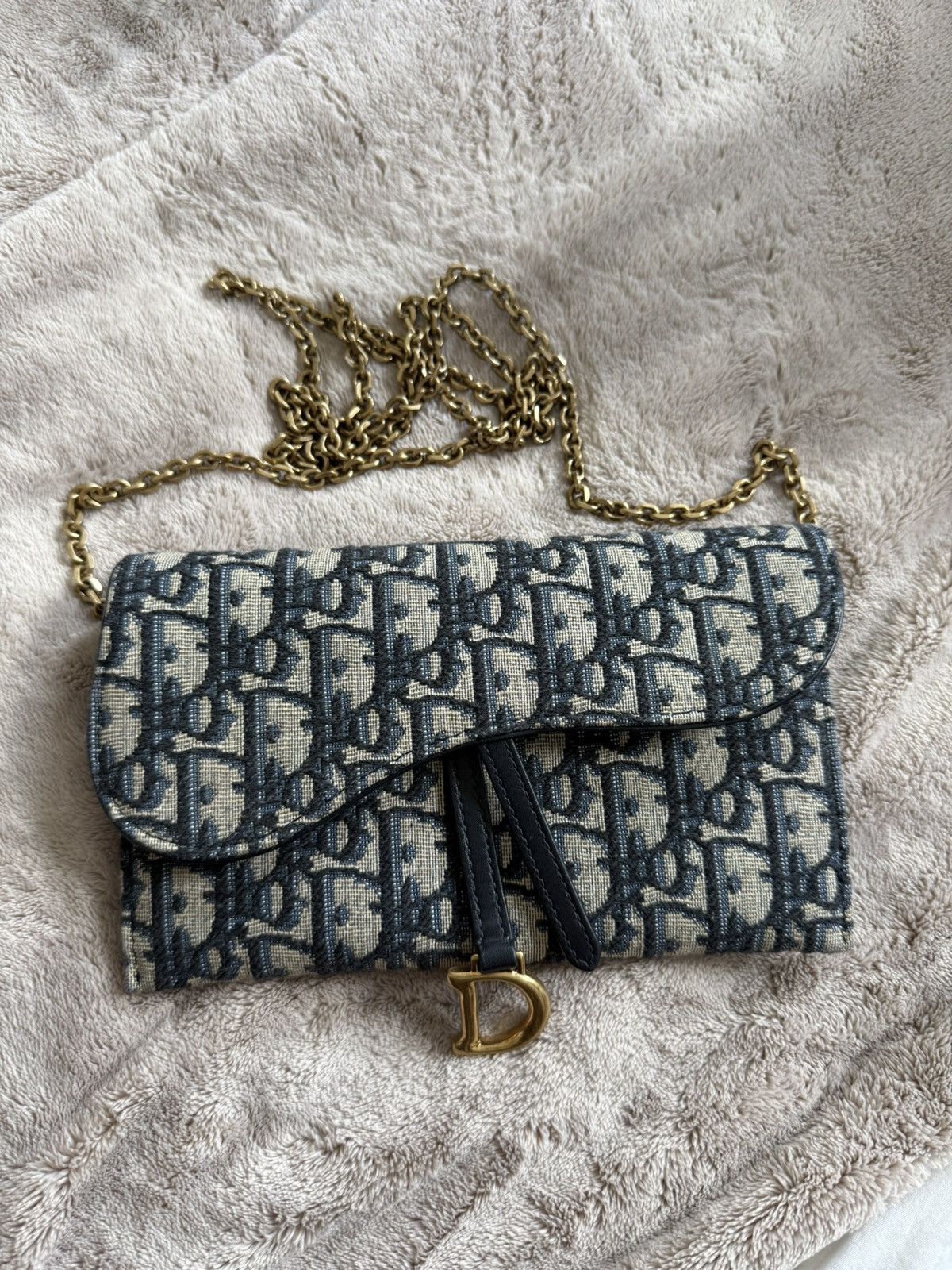 Dior Dior Small Saddle Pouch with Chain Size ONE SIZE - 1 Thumbnail